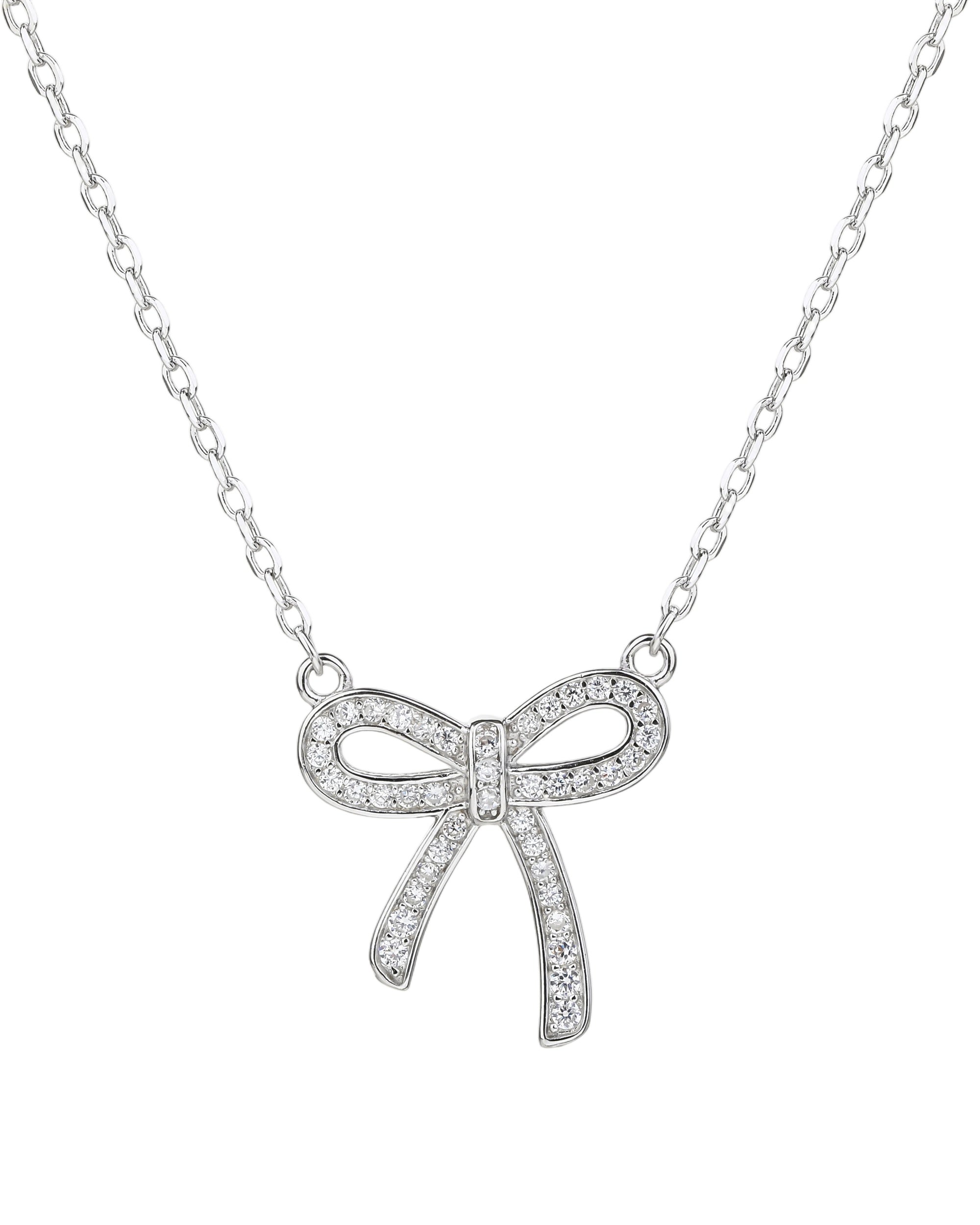 Collar sencillo de moi±o con circonias blanca 45+5cm en rodizado