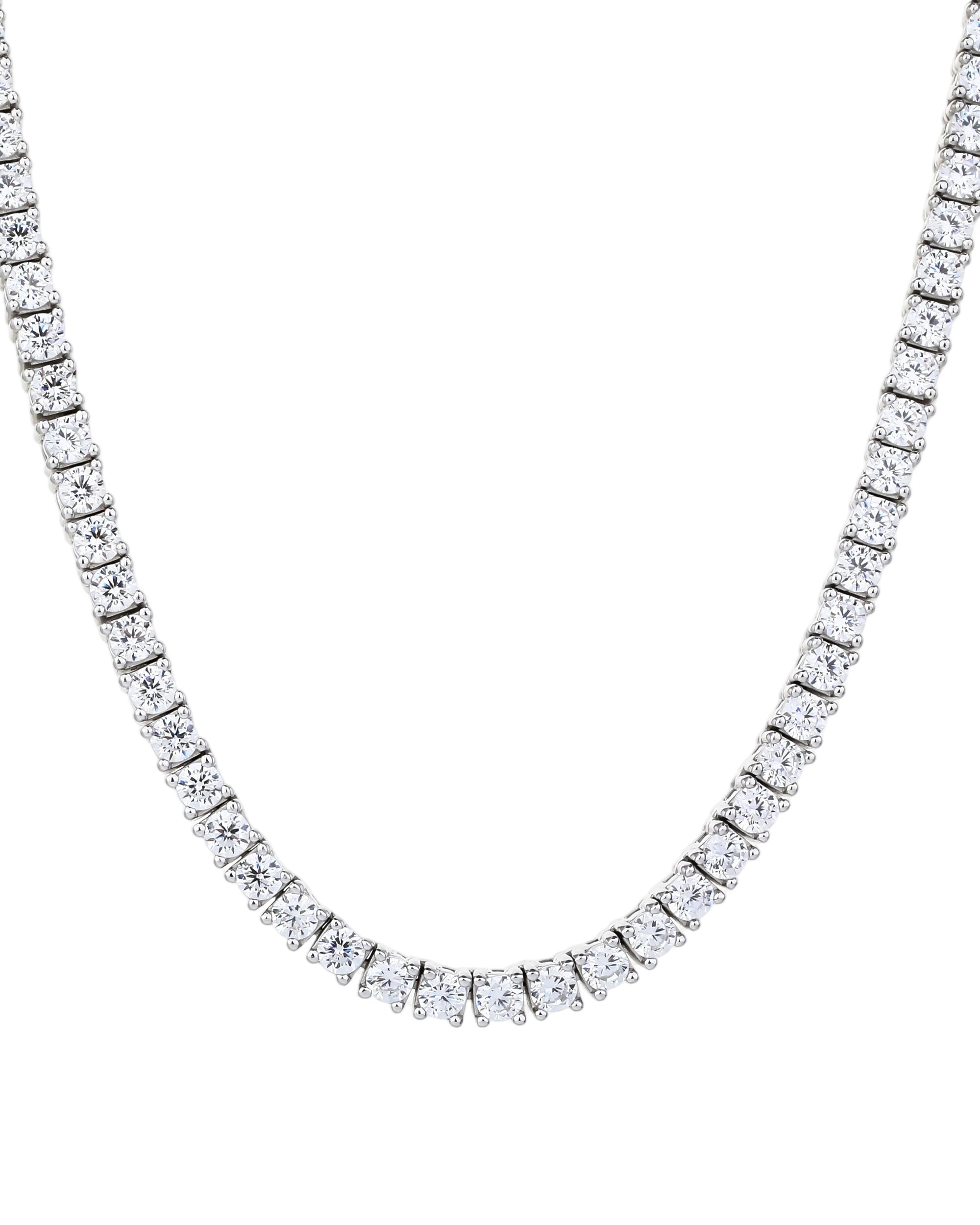 Collar tipo tenis 2.5mm con circonias blanca 42cm en rodizado