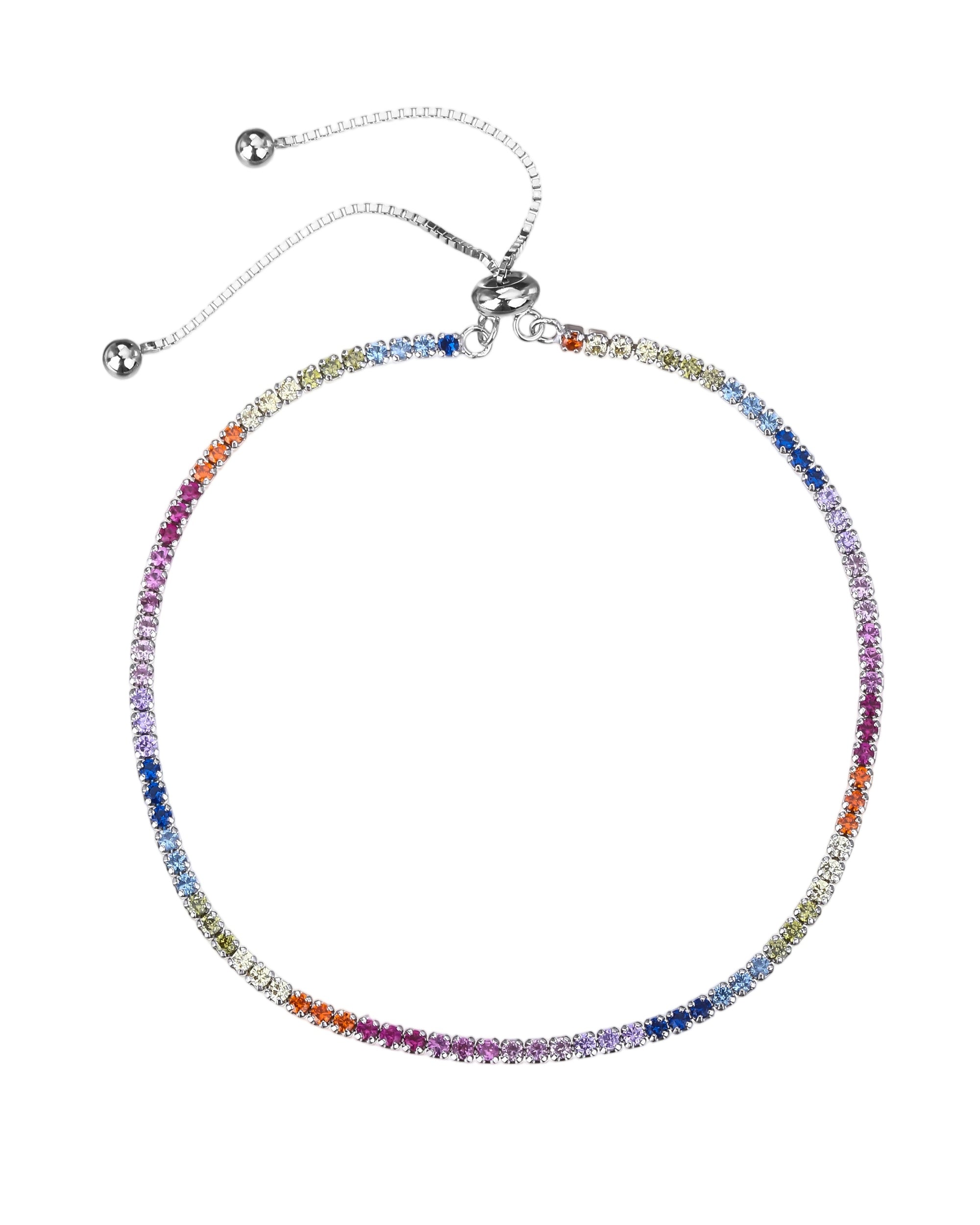 Pulsera tenis con circonia redonda 16+7cm en rodizado