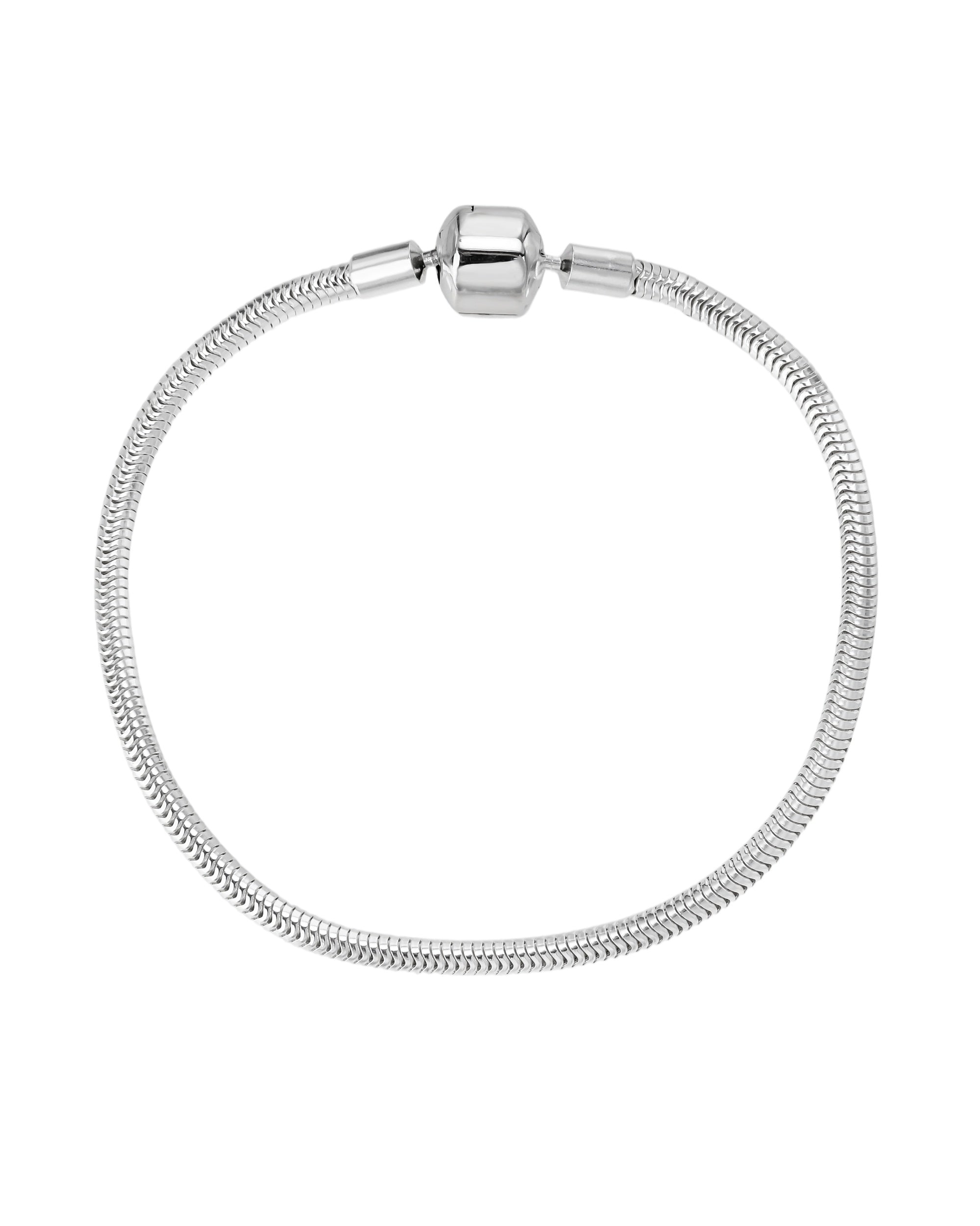 Pulsera para charms de cilindro 19cm en plateado