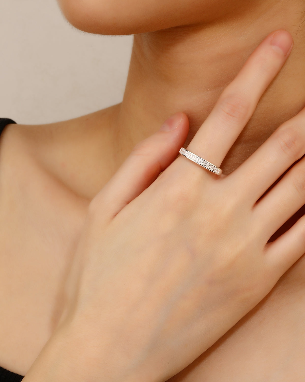 Anillo ajustable en plateado
