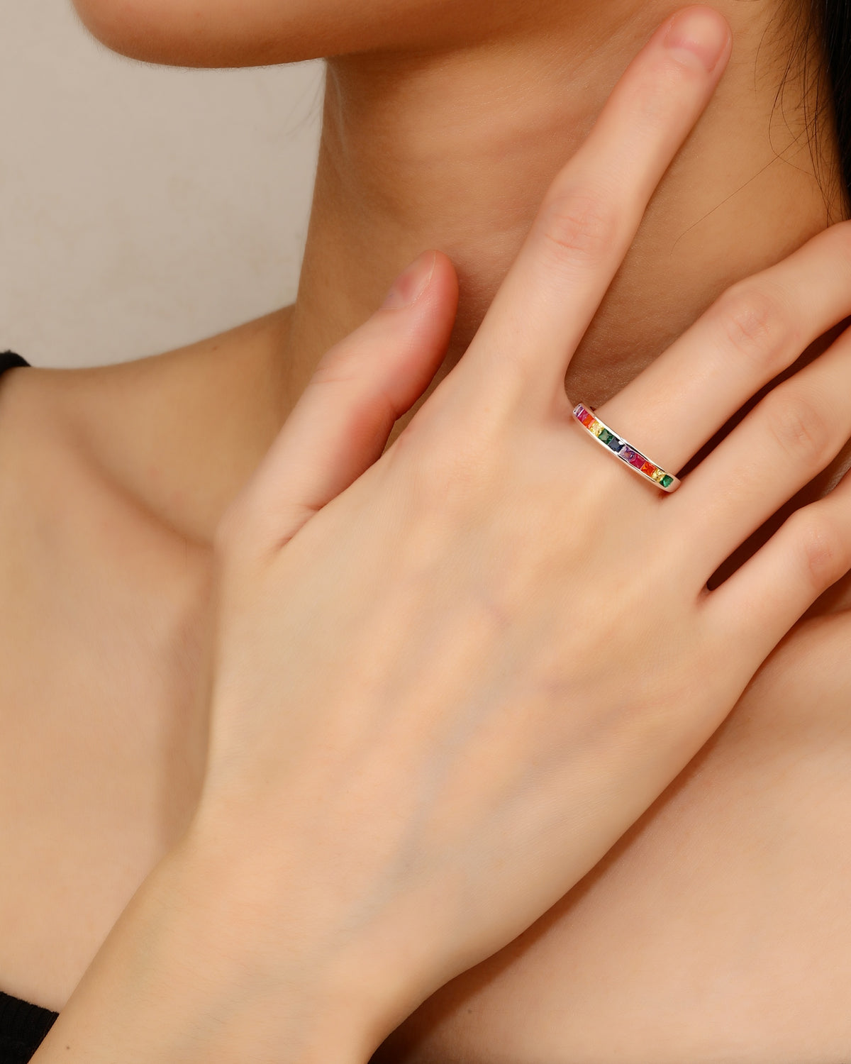 Anillo ajustable en plateado
