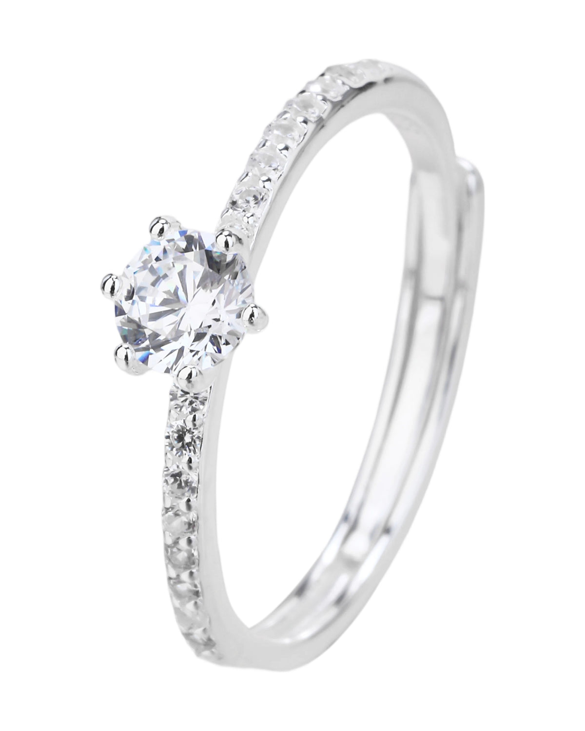 Anillo ajustable en plateado