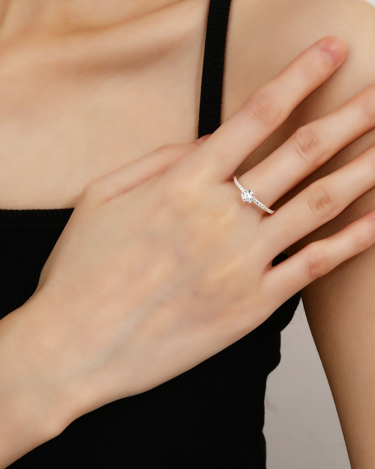 Anillo ajustable en plateado