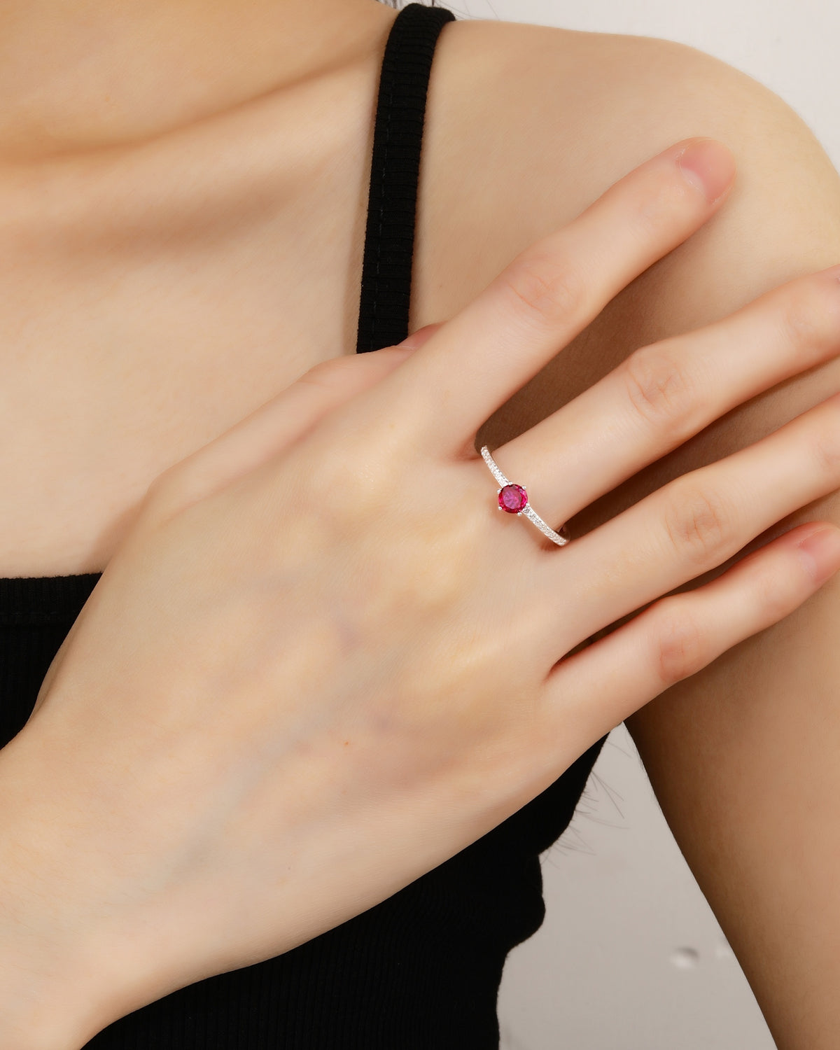 Anillo ajustable en plateado