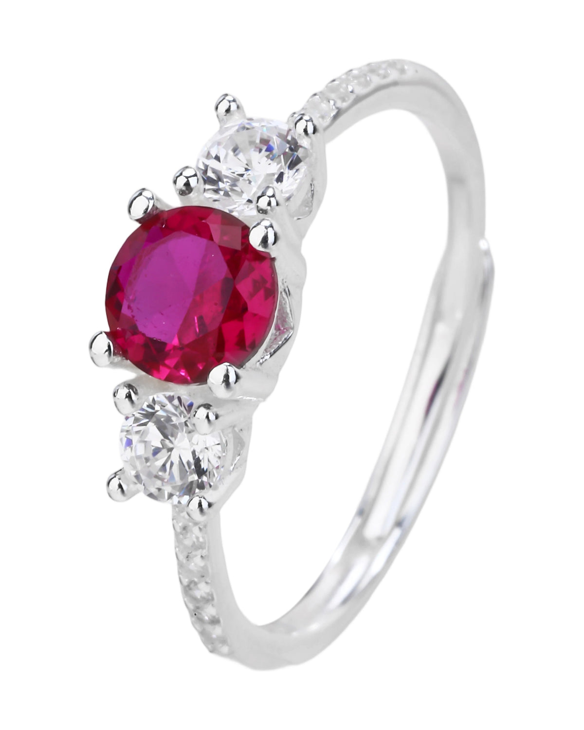 Anillo ajustable en plateado
