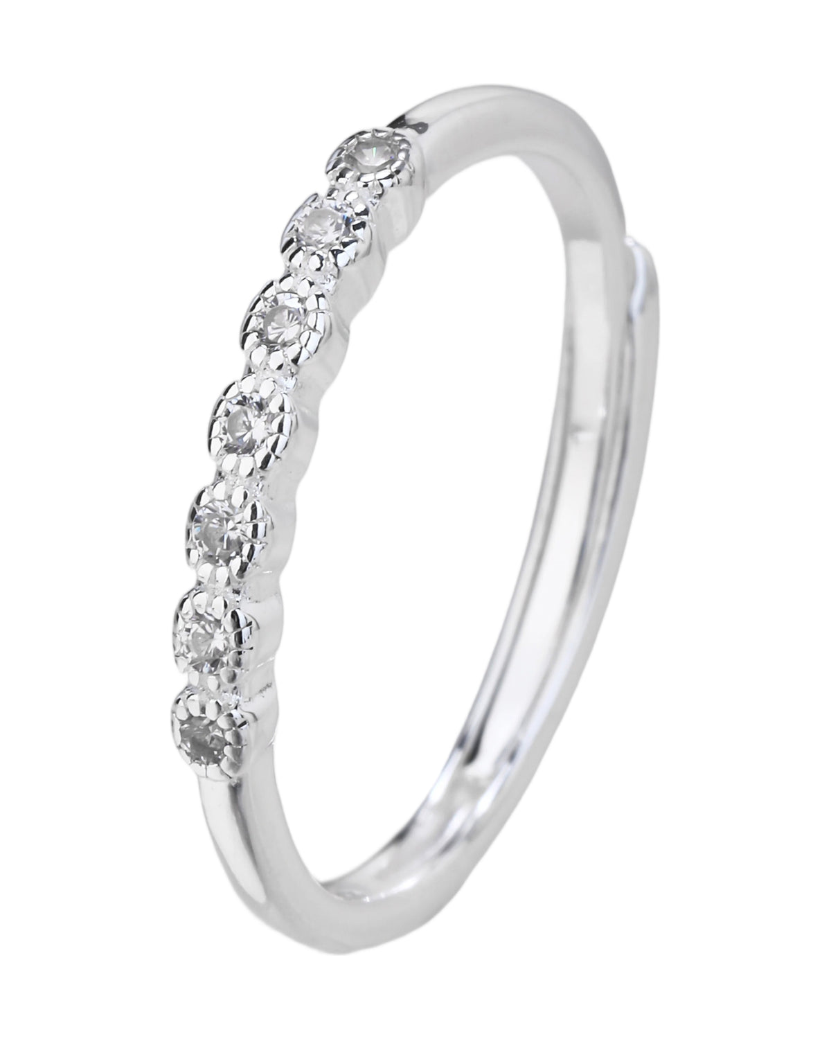 Anillo ajustable en plateado
