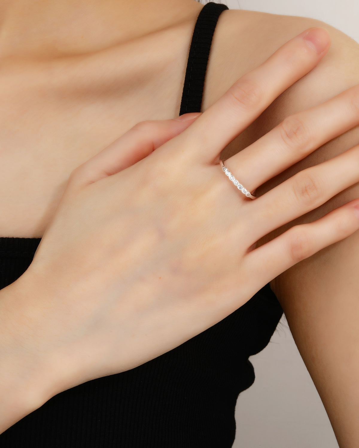 Anillo ajustable en plateado