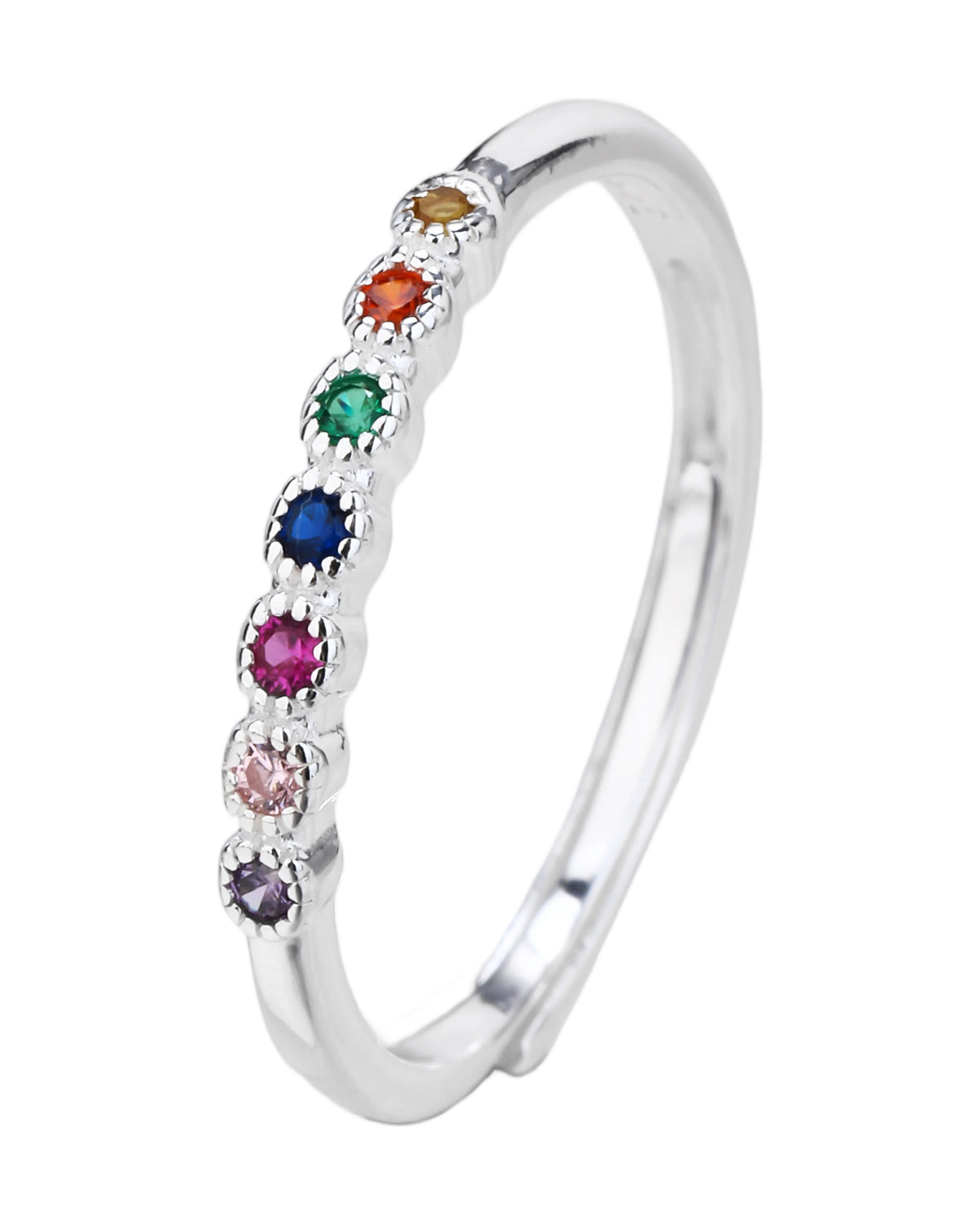 Anillo ajustable en plateado