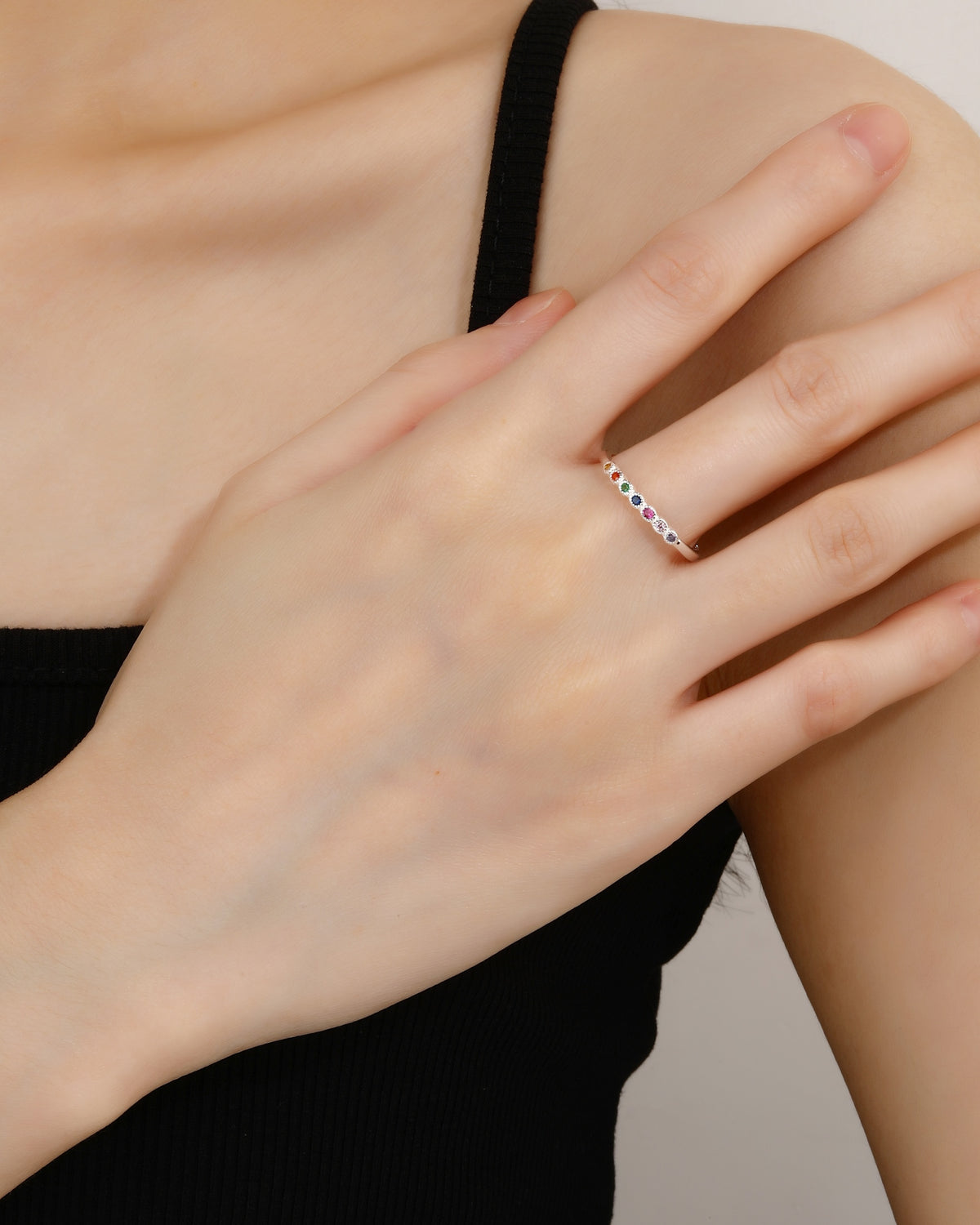 Anillo ajustable en plateado