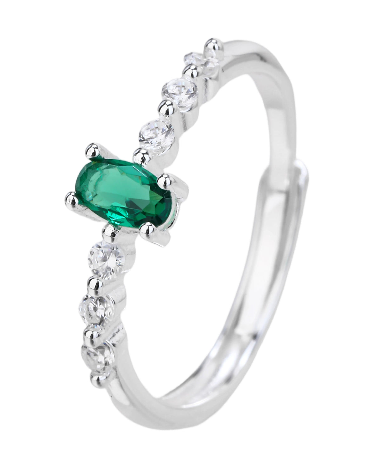 Anillo ajustable en plateado