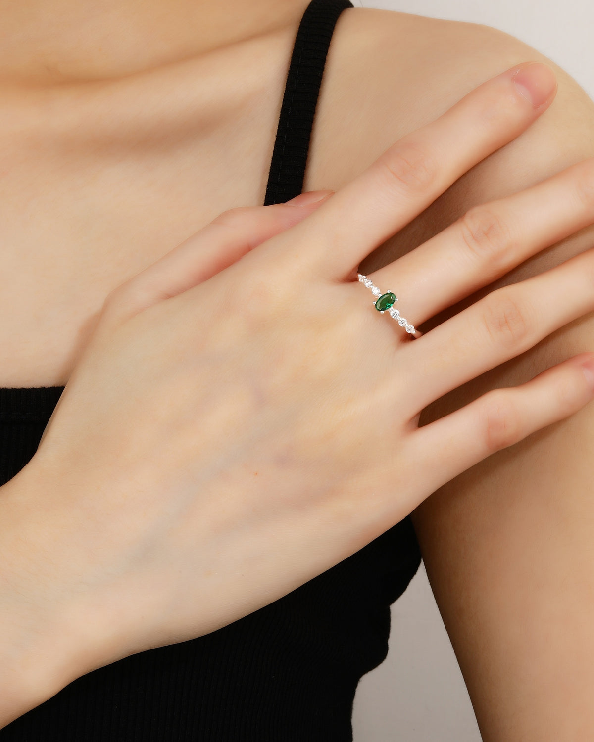 Anillo ajustable en plateado