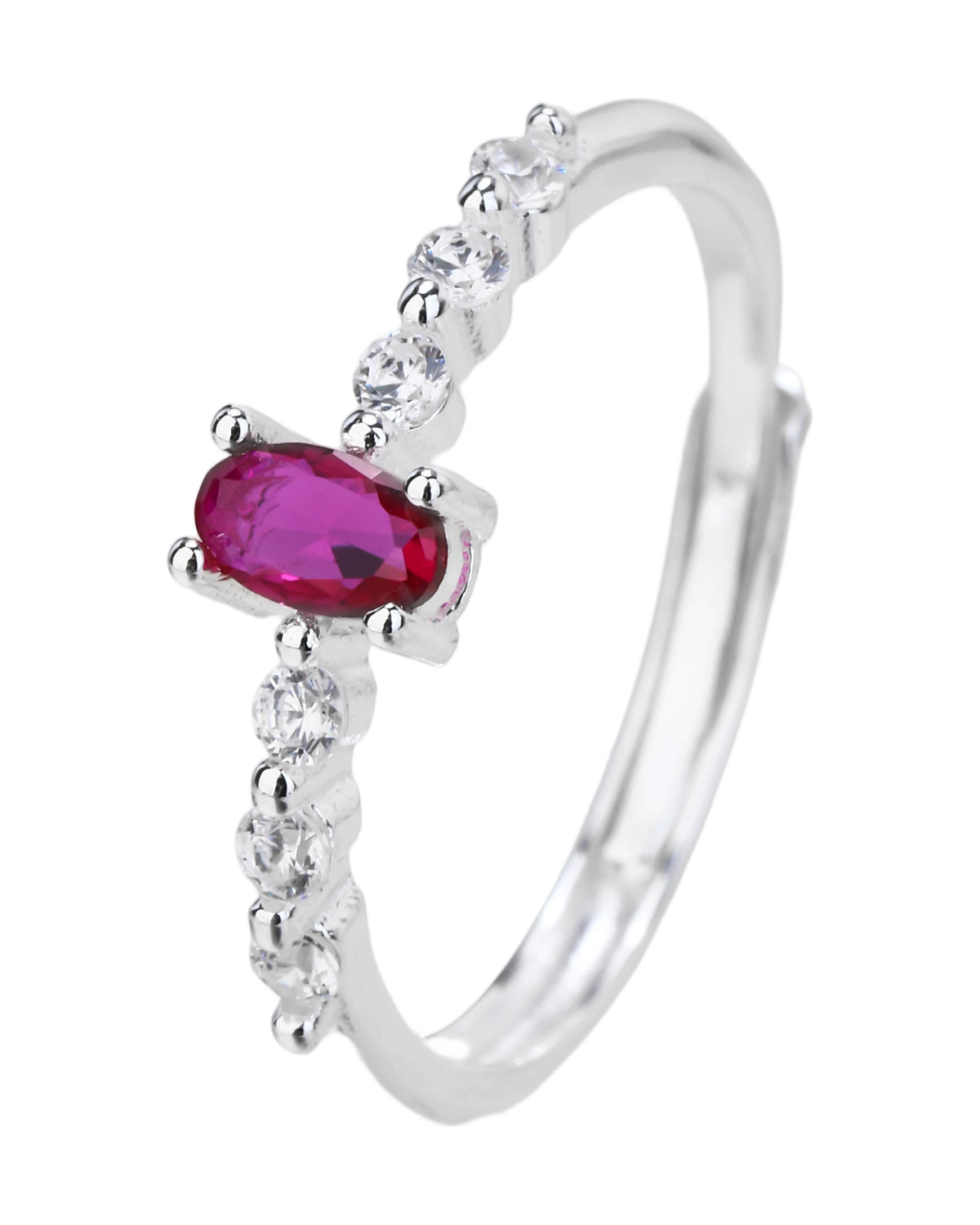 Anillo ajustable en plateado