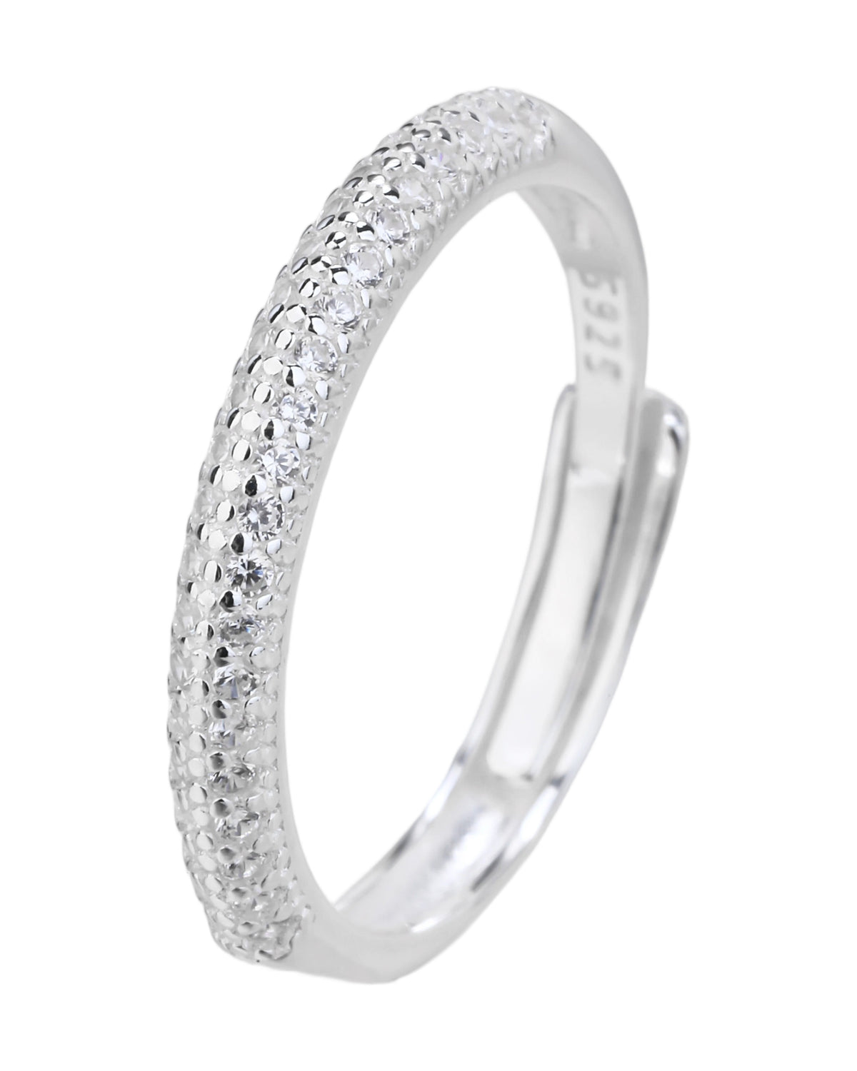 Anillo ajustable en plateado