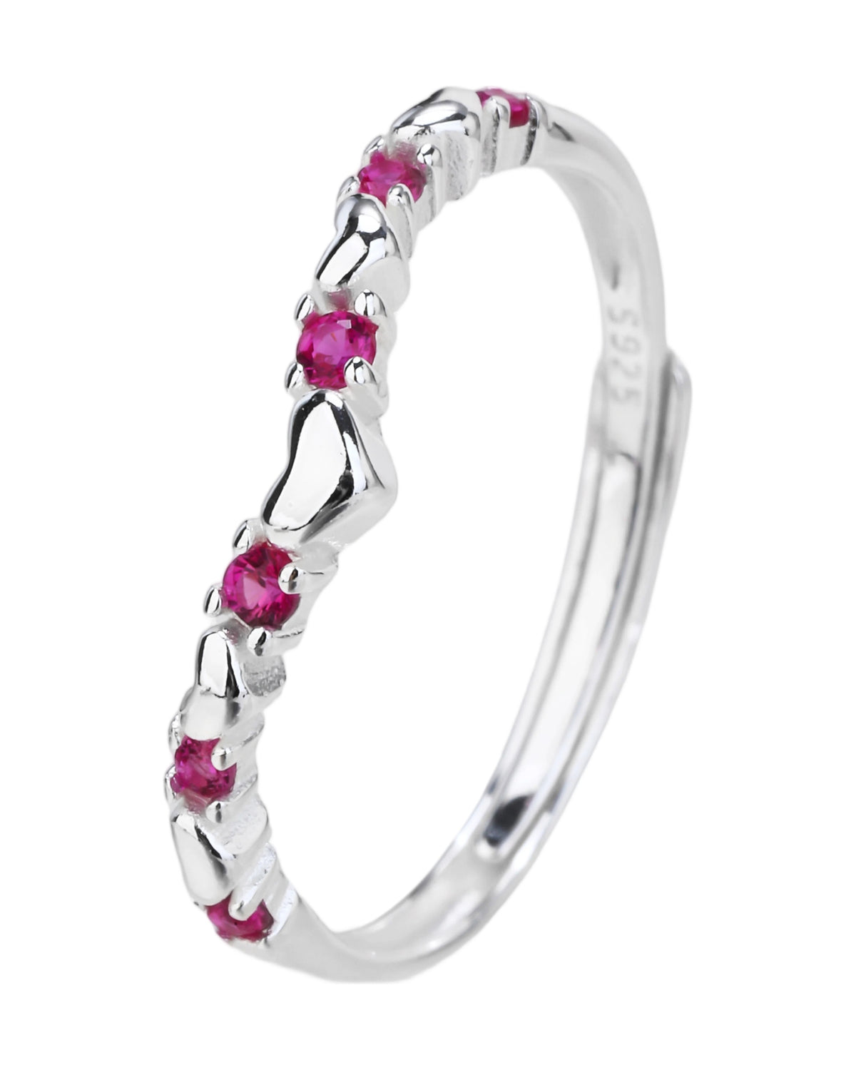 Anillo ajustable en plateado