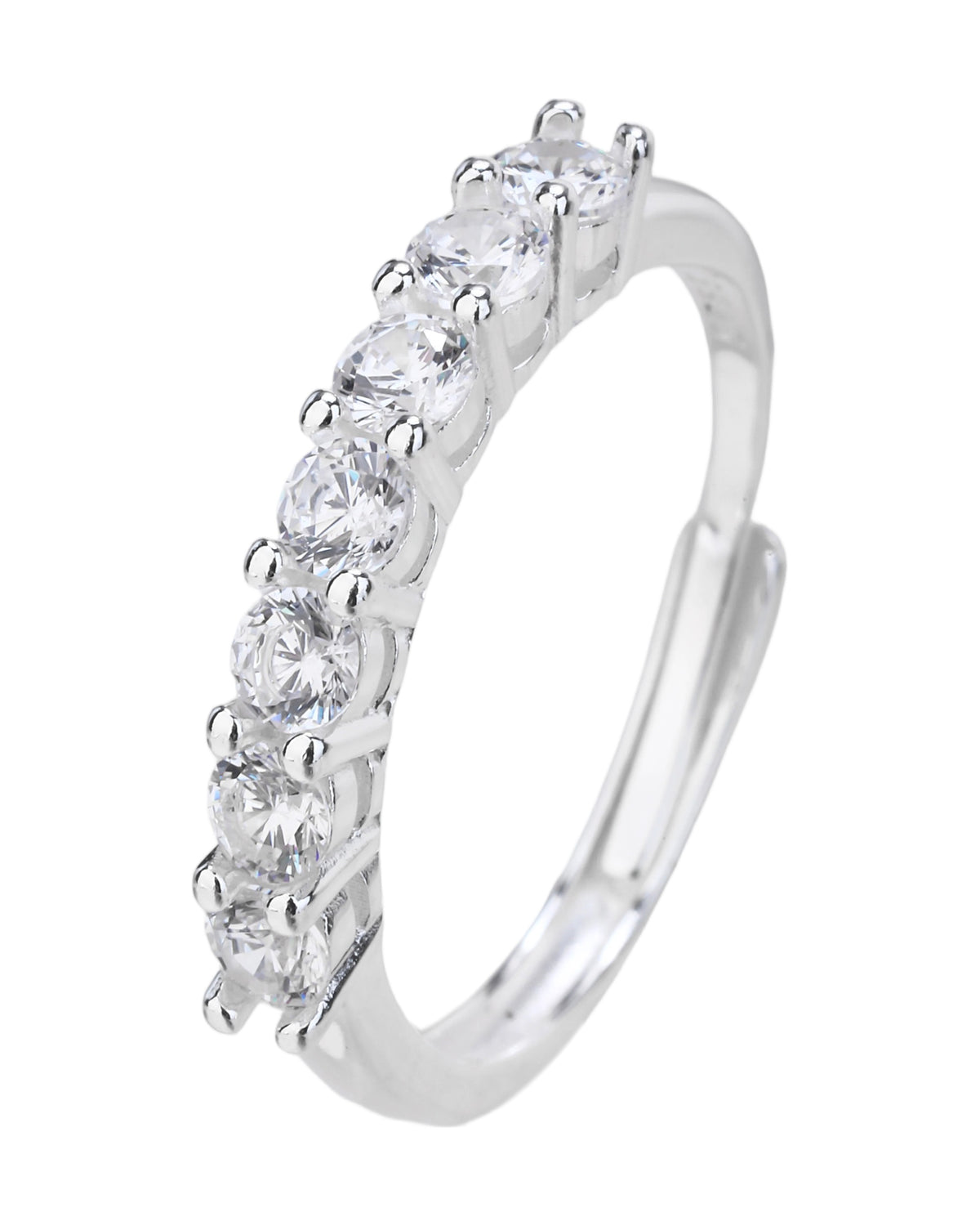 Anillo ajustable en plateado