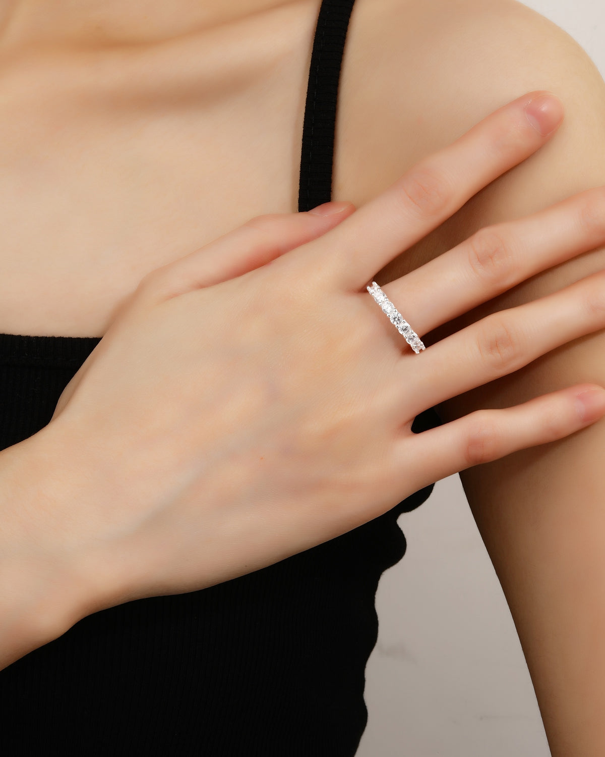 Anillo ajustable en plateado