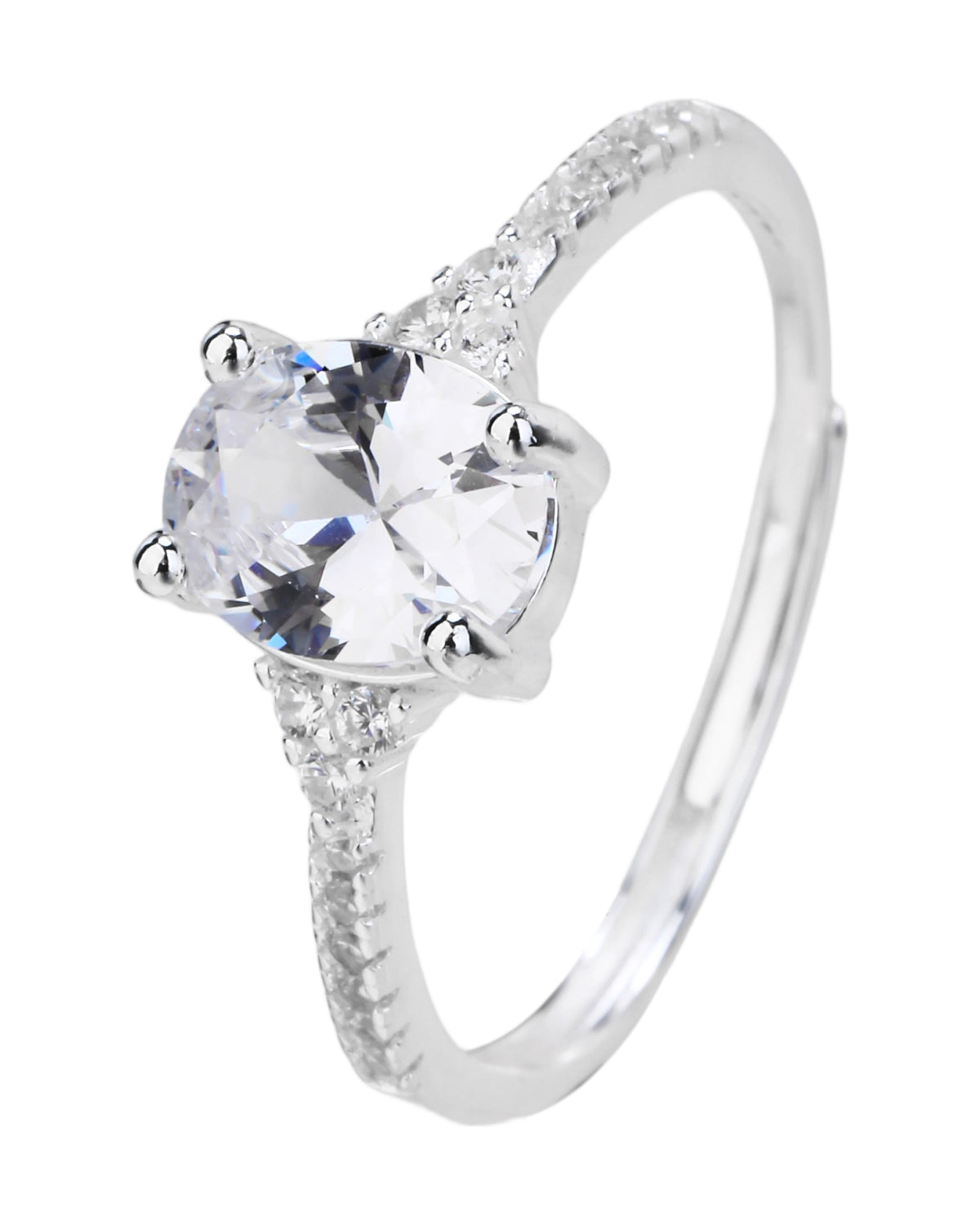 Anillo ajustable en plateado