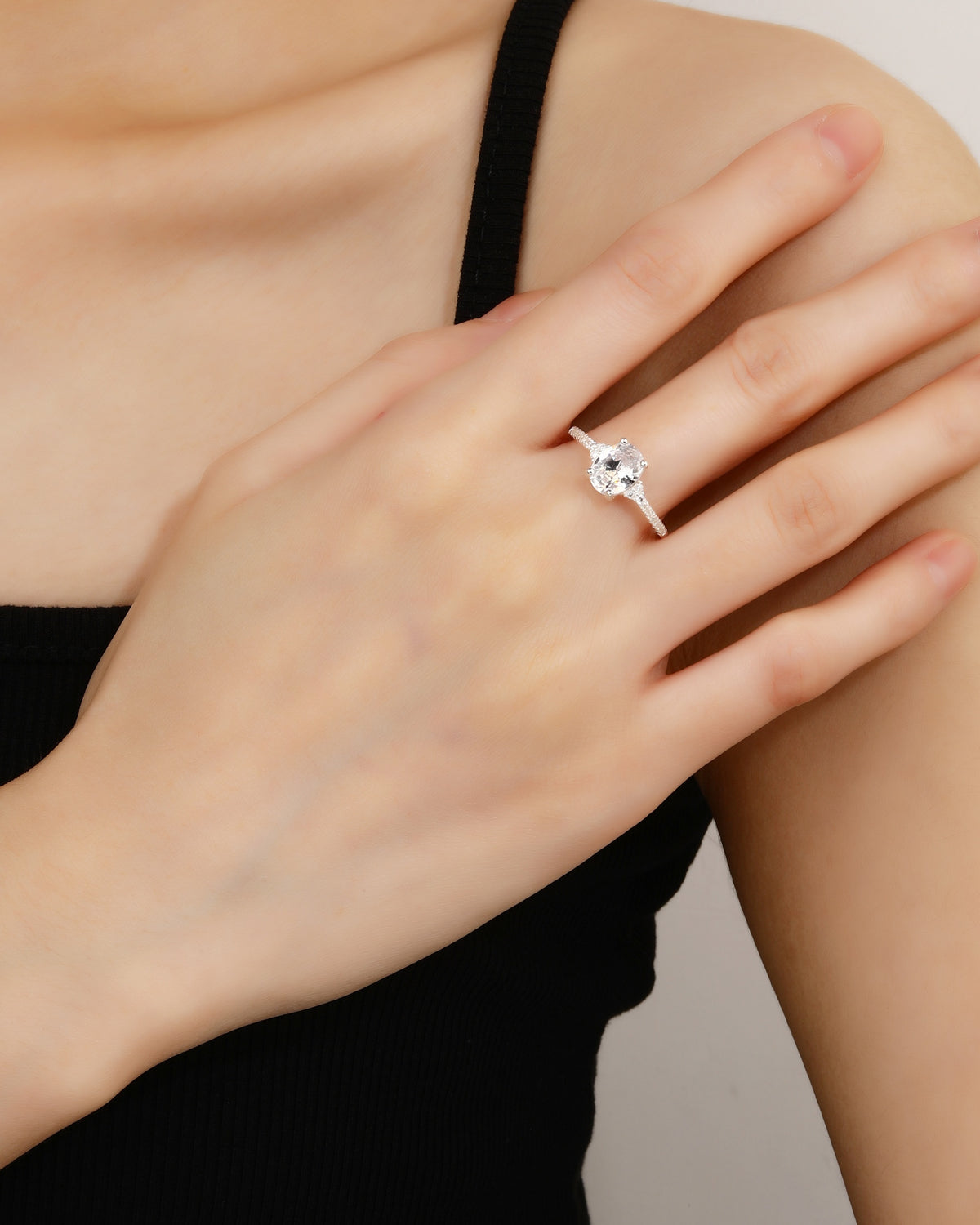 Anillo ajustable en plateado