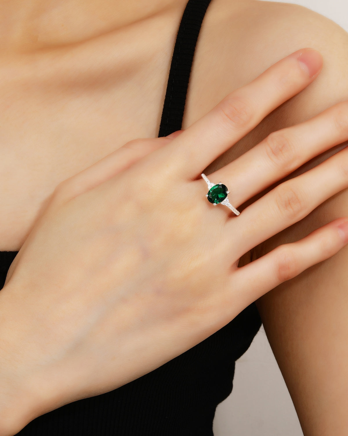 Anillo ajustable en plateado