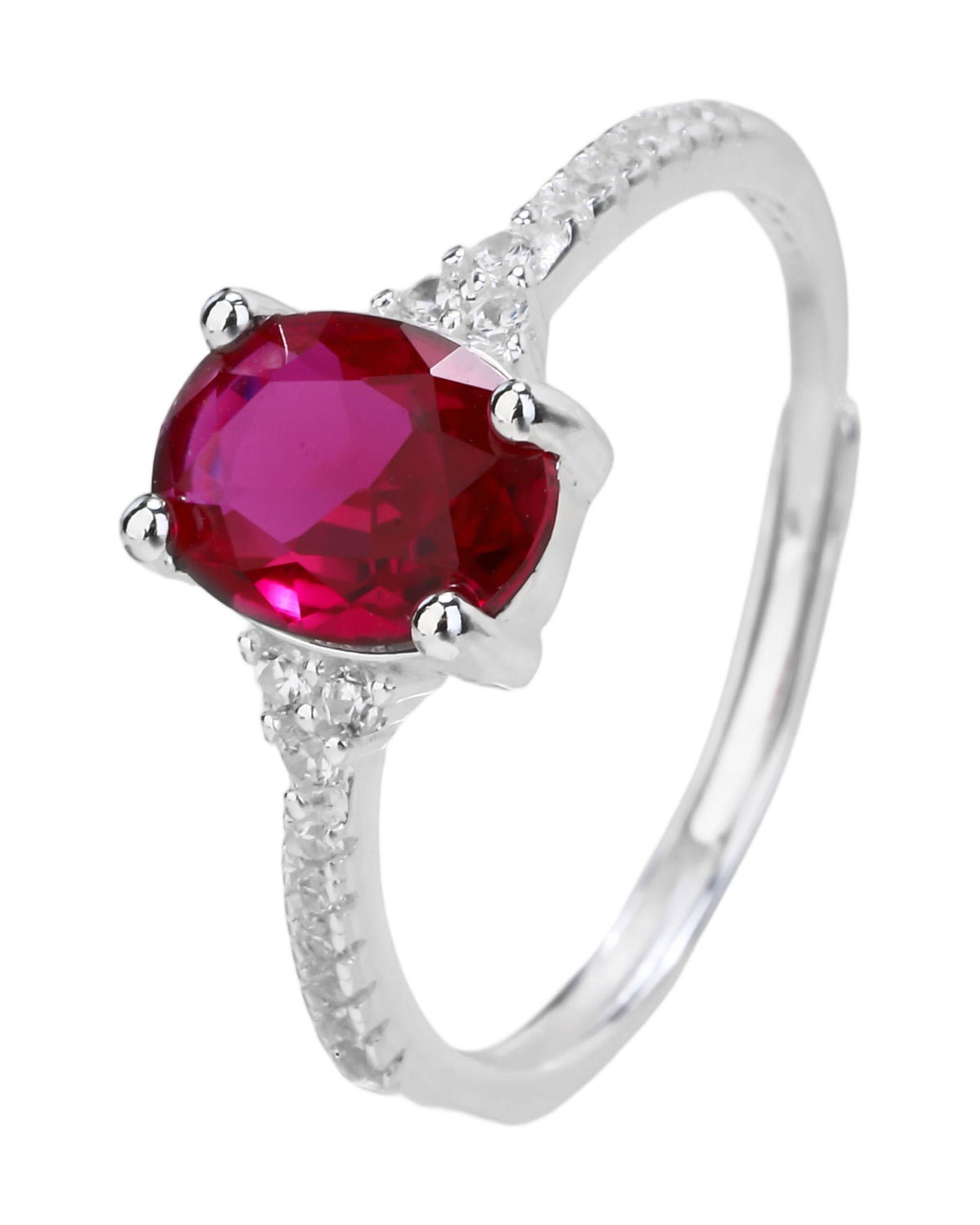 Anillo ajustable en plateado
