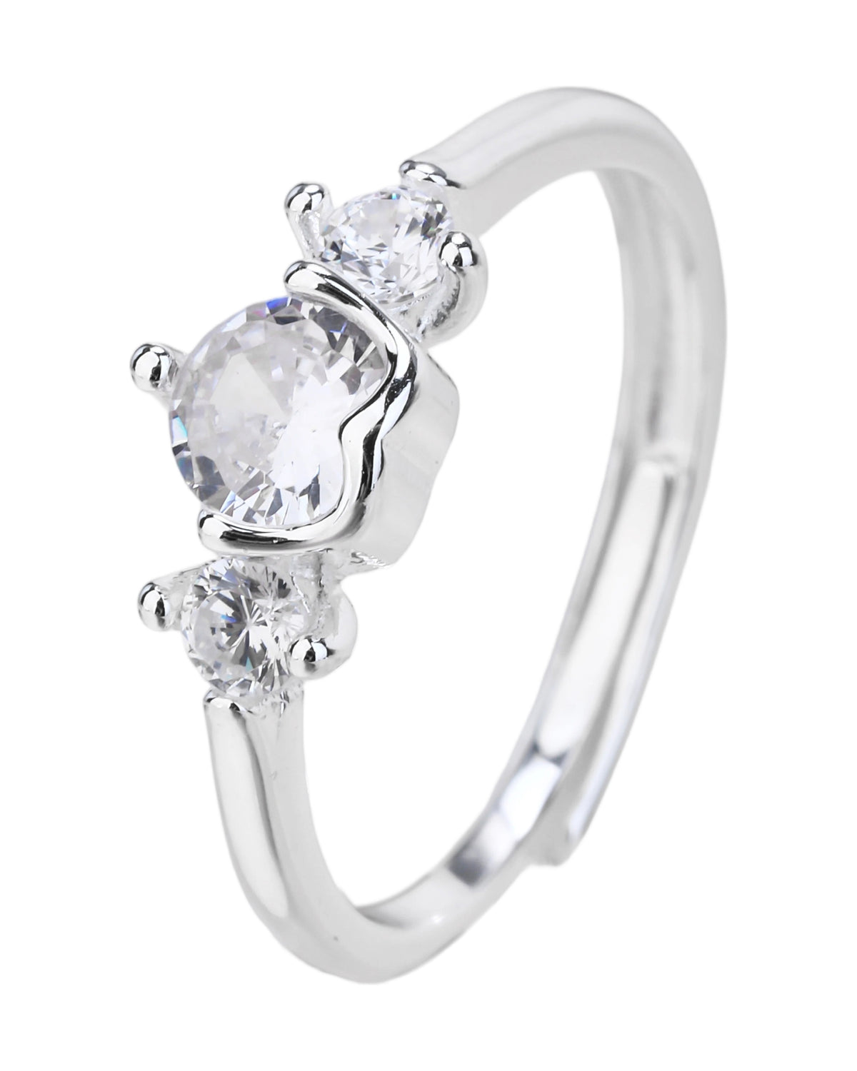 Anillo ajustable en plateado