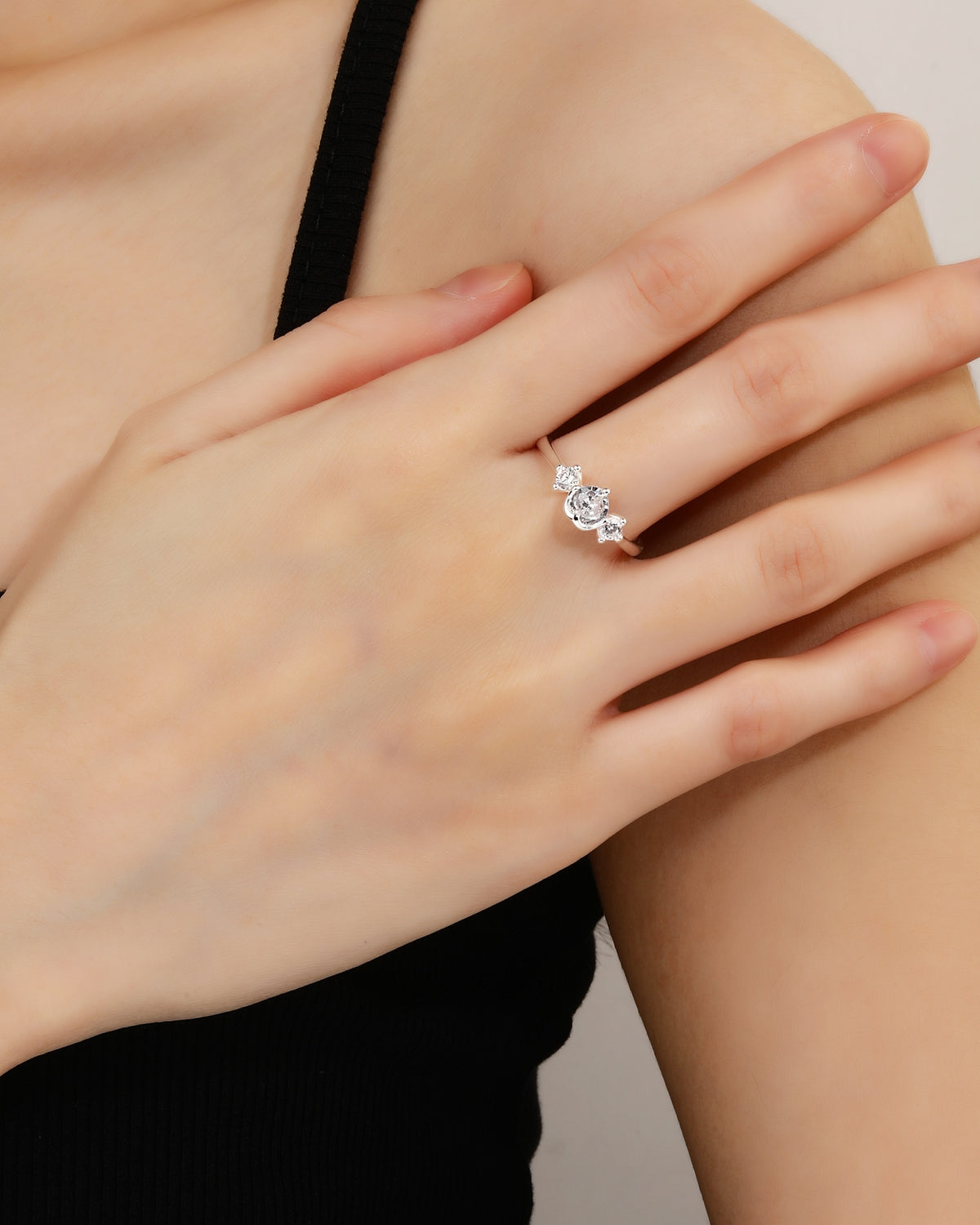 Anillo ajustable en plateado