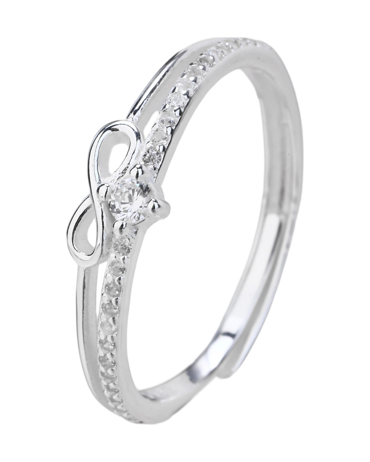 Anillo ajustable en plateado
