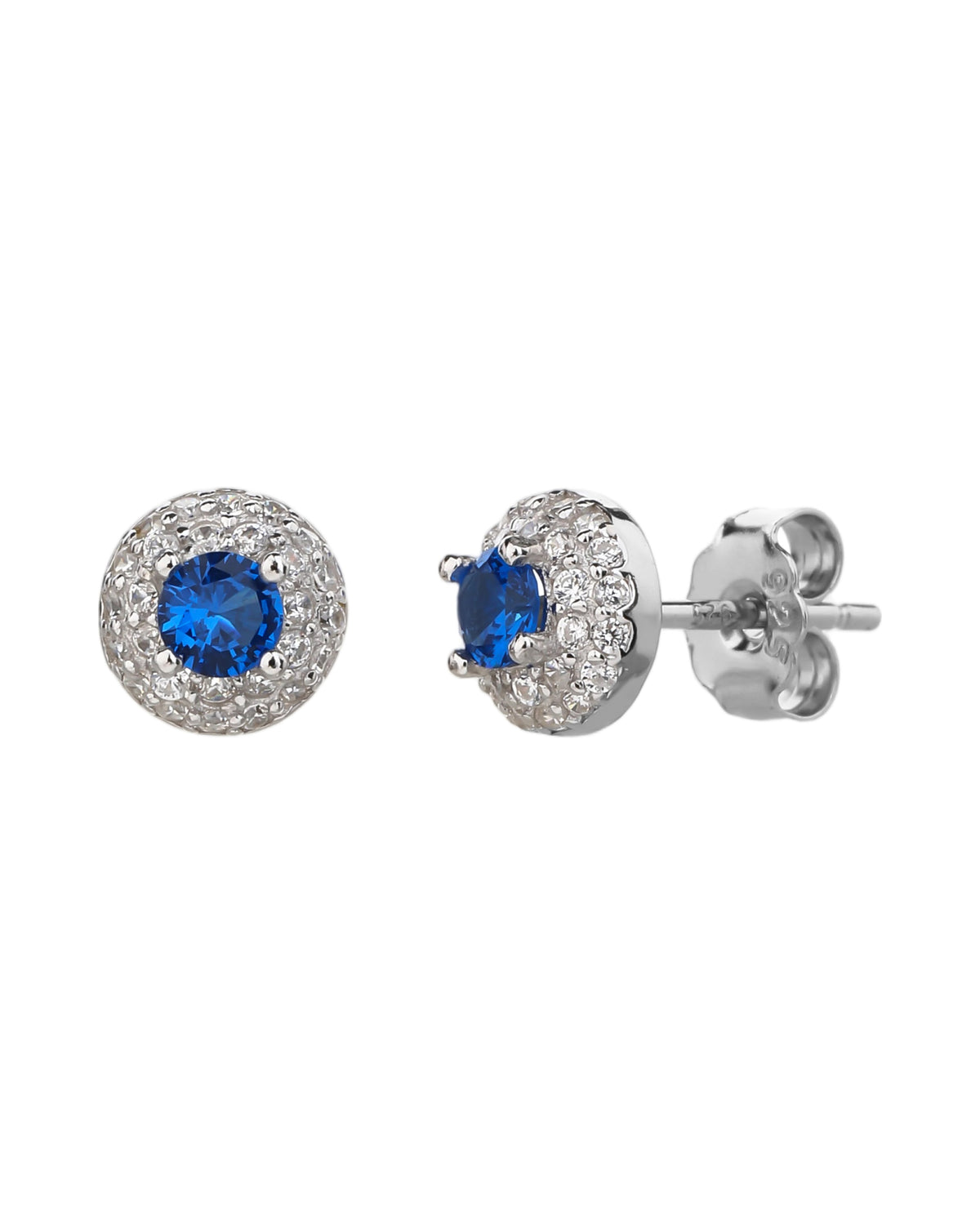 Arete halo con circonia redonda 7mm en rodizado