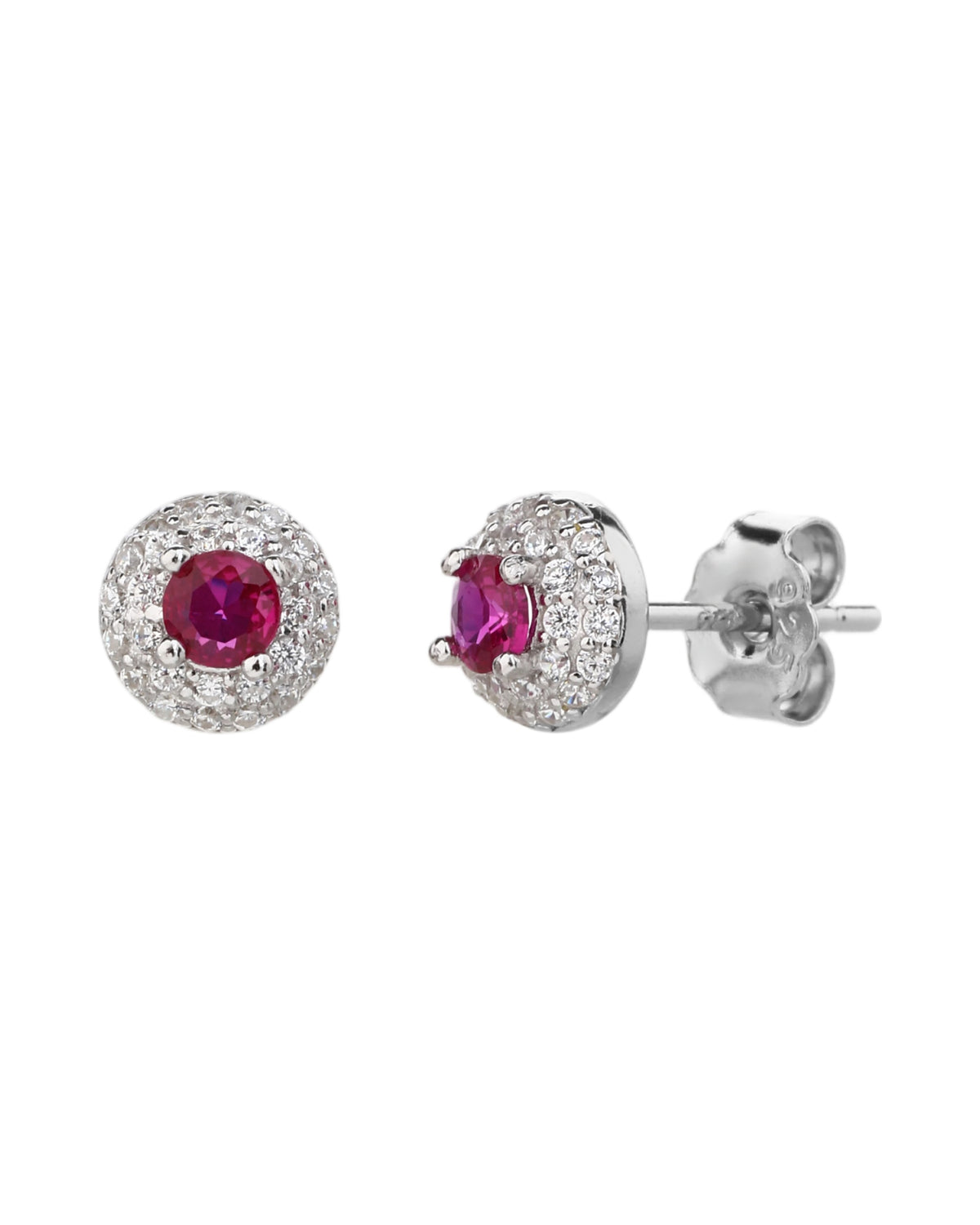 Arete halo con circonia redonda 7mm en rodizado
