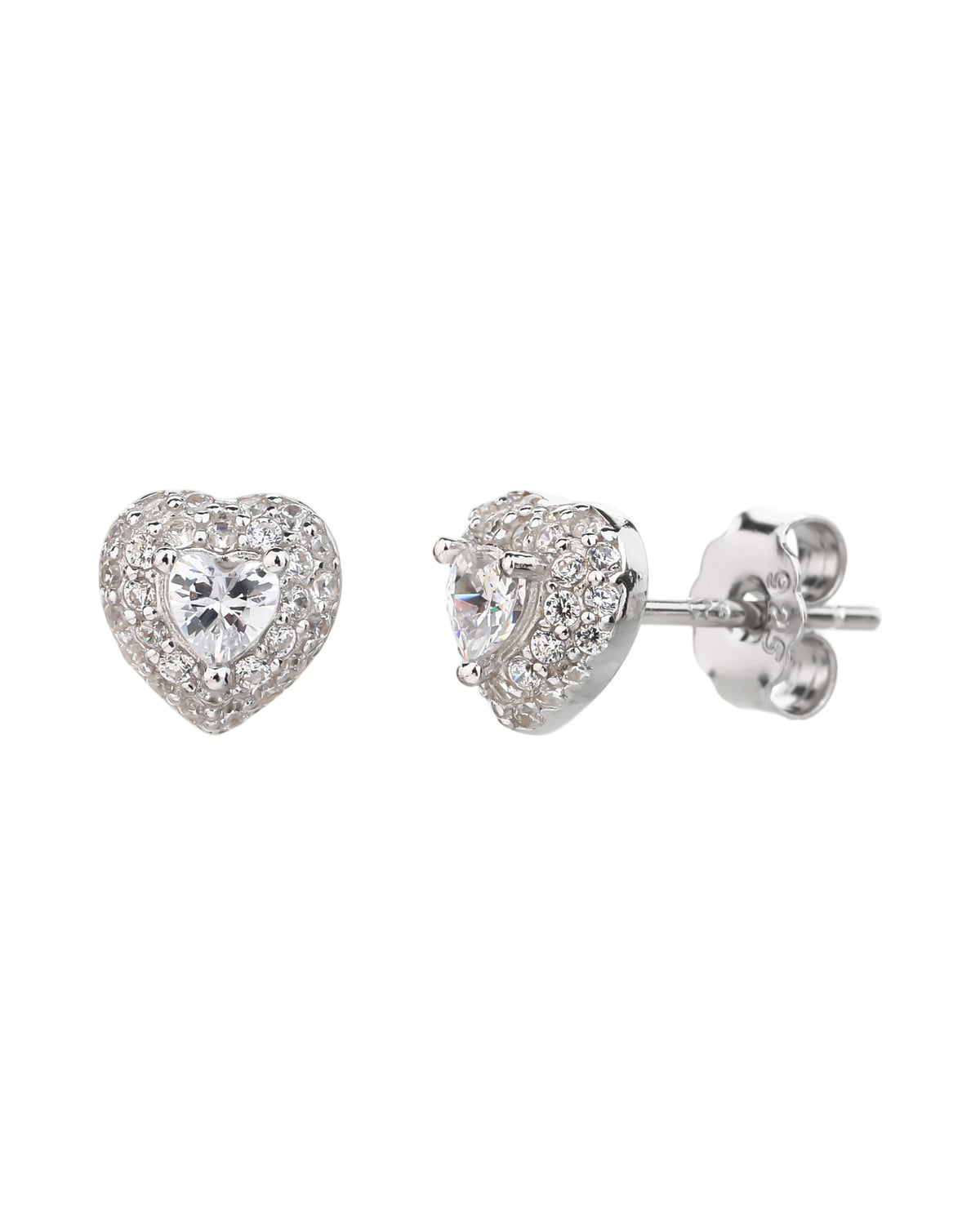 Broquel halo corazón con circonia corazón central 7mm en rodizado