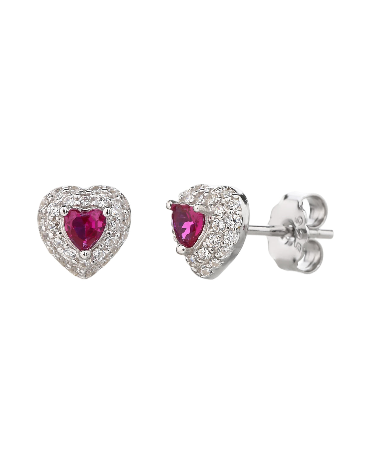 Broquel halo corazón con circonia corazón central 7mm en rodizado
