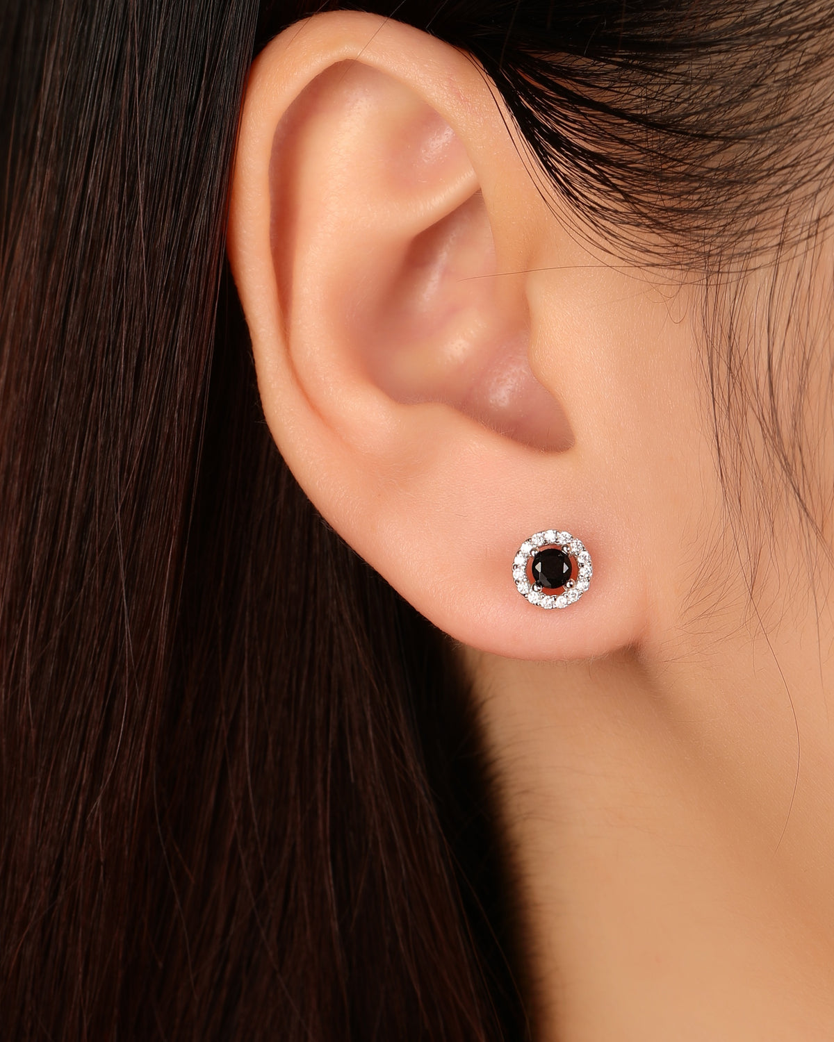 Arete halo redondo con circonia redonda 7mm en rodizado