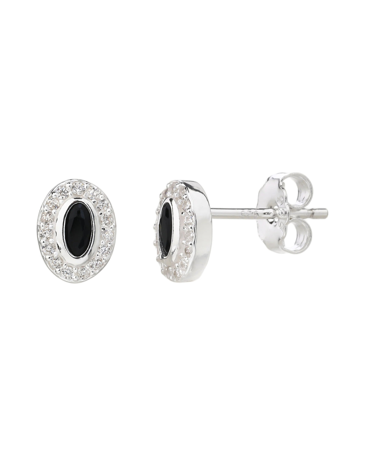 Arete halo ovalado con circonia oval 7mm en plateado