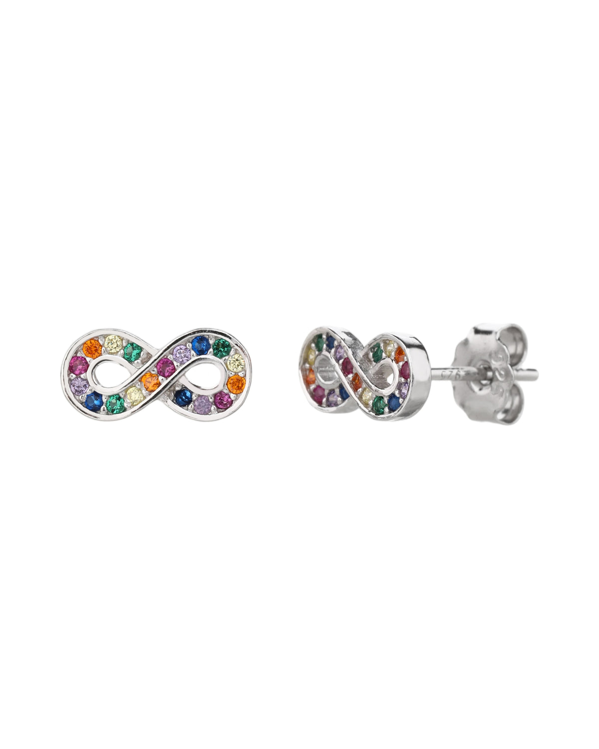 Broquel de infinito con circonias y borde 10mm en rodizado