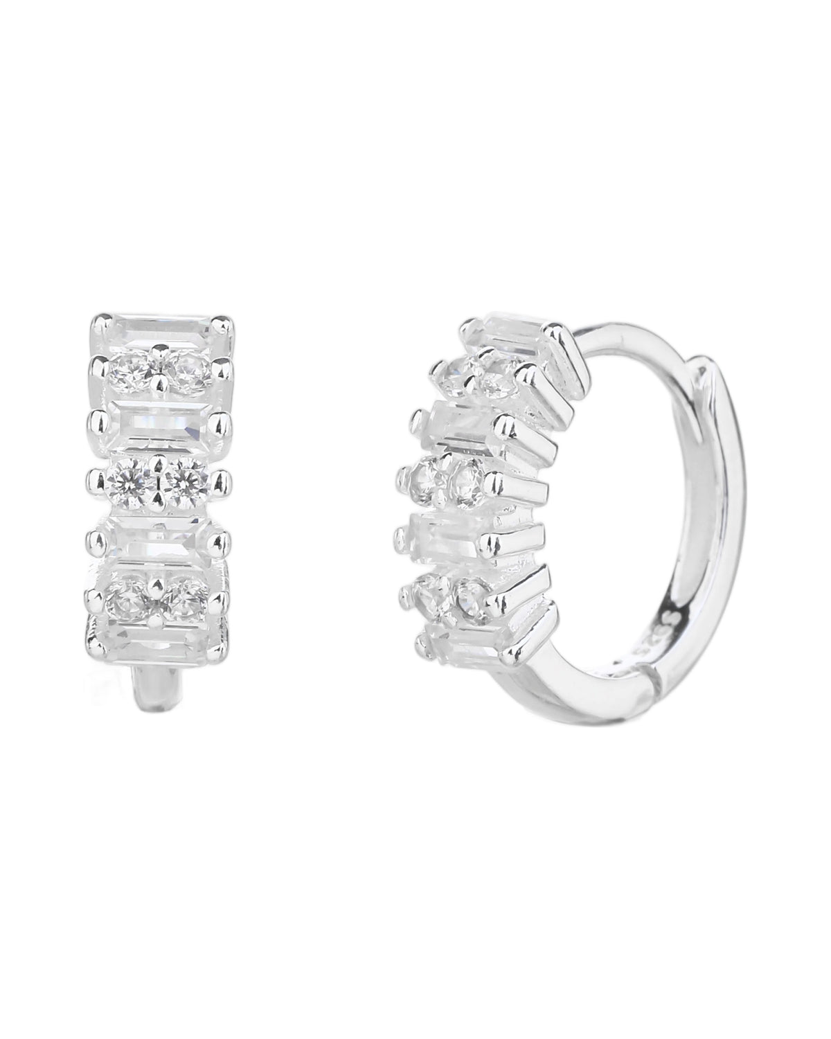 Arete en plateado