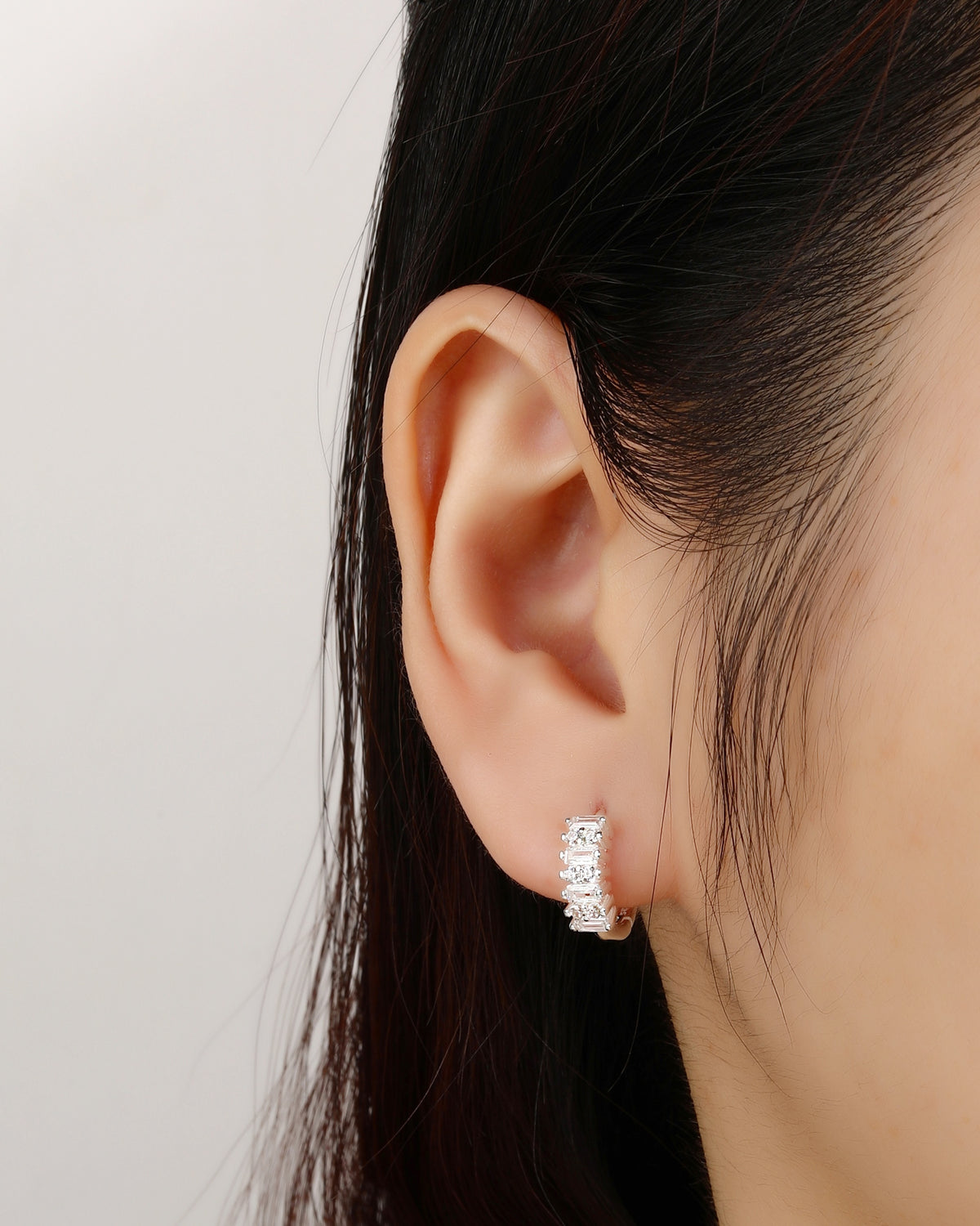 Arete en plateado