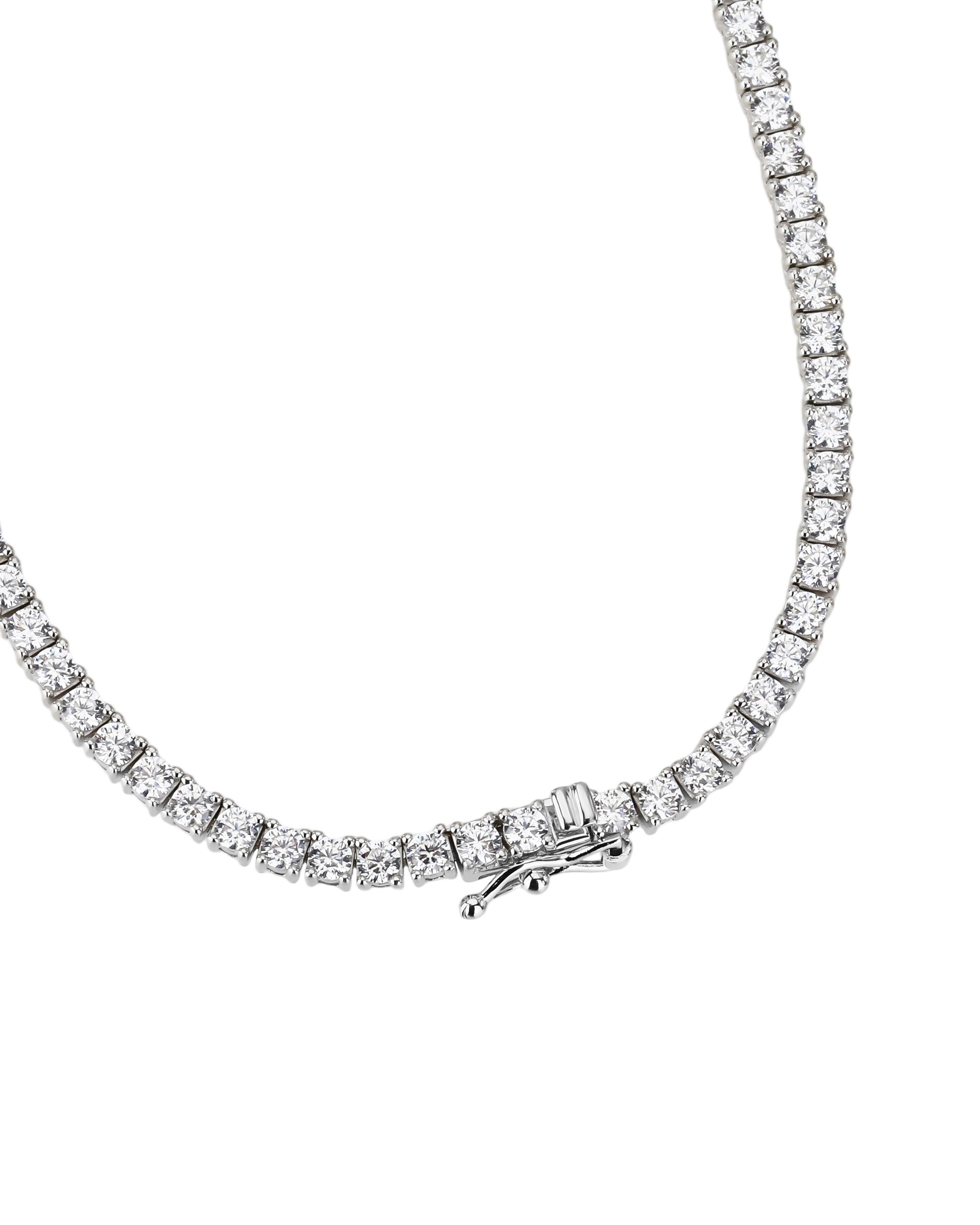 Collar tipo tenis 2.5mm con circonias blanca 42cm en rodizado