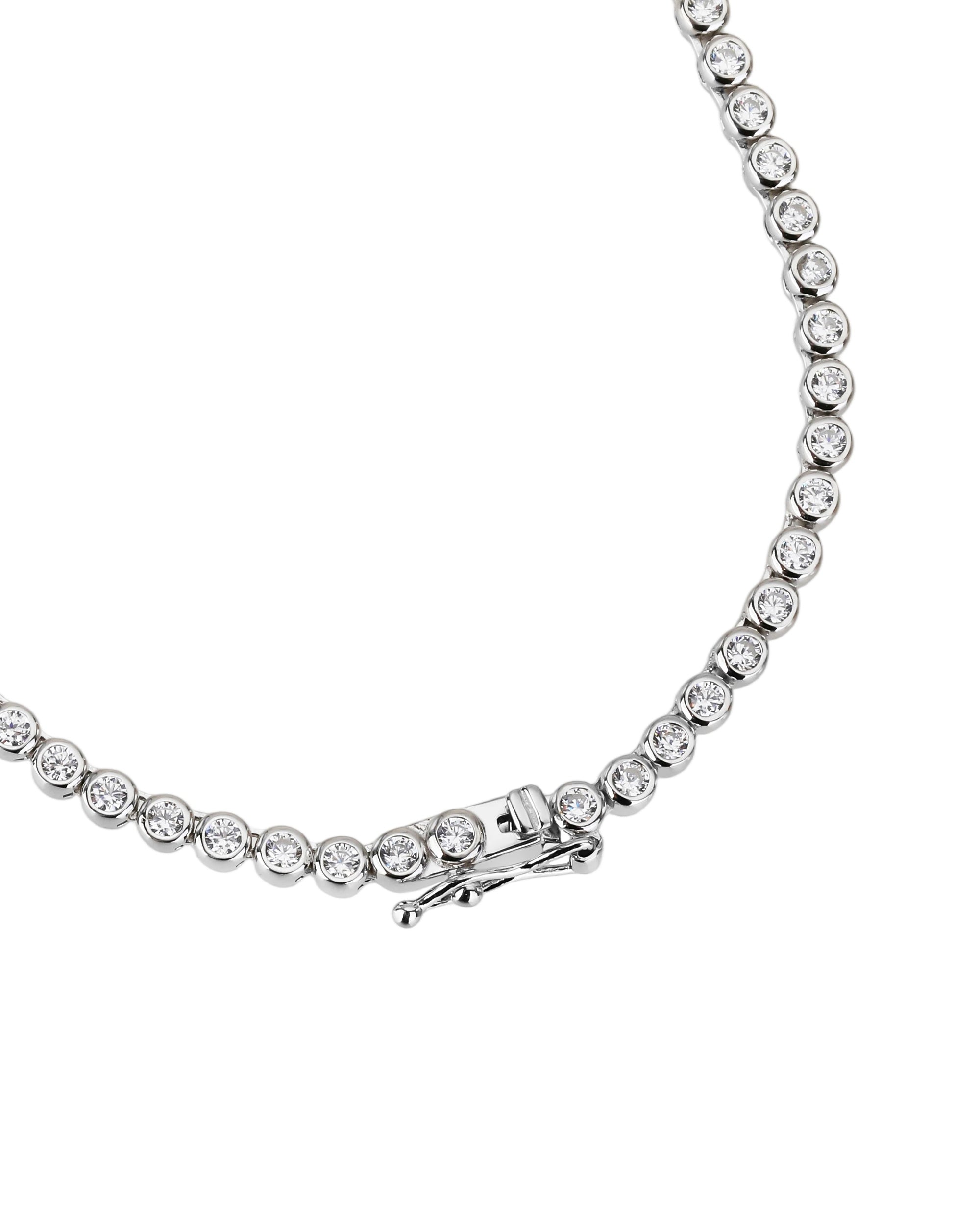 Collar tenis 2mm con circonia blanca 42cm en rodizado
