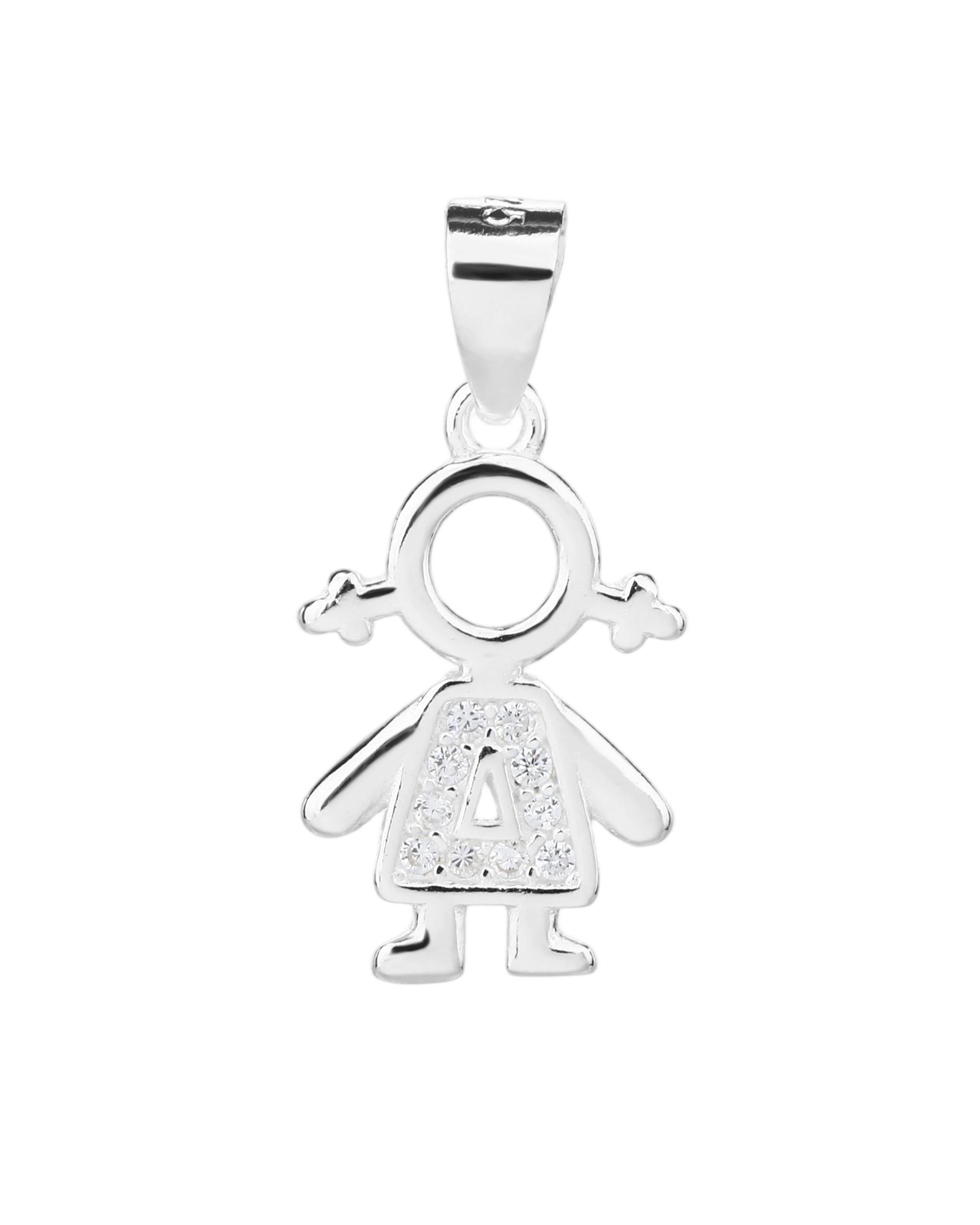 Dije de nii±a con circonias blanca en plateado