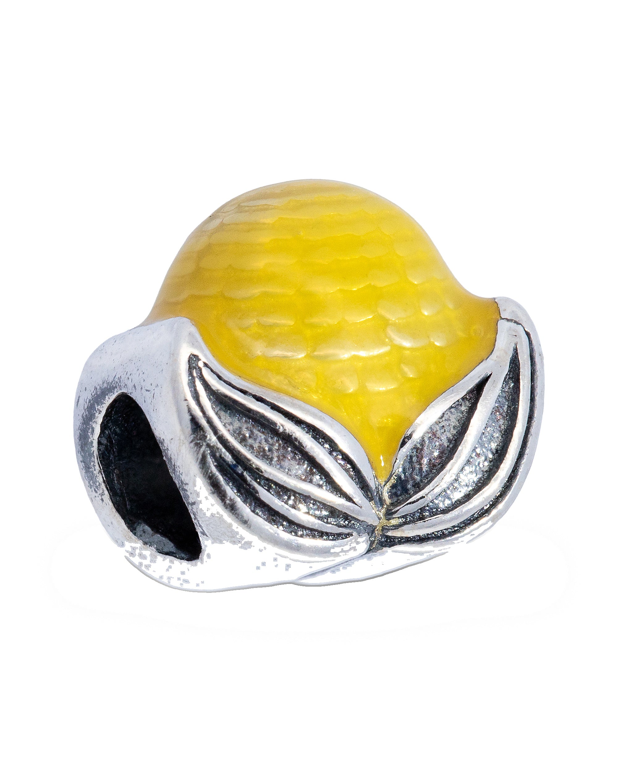 Charm separador de elote con circonia en oxidada