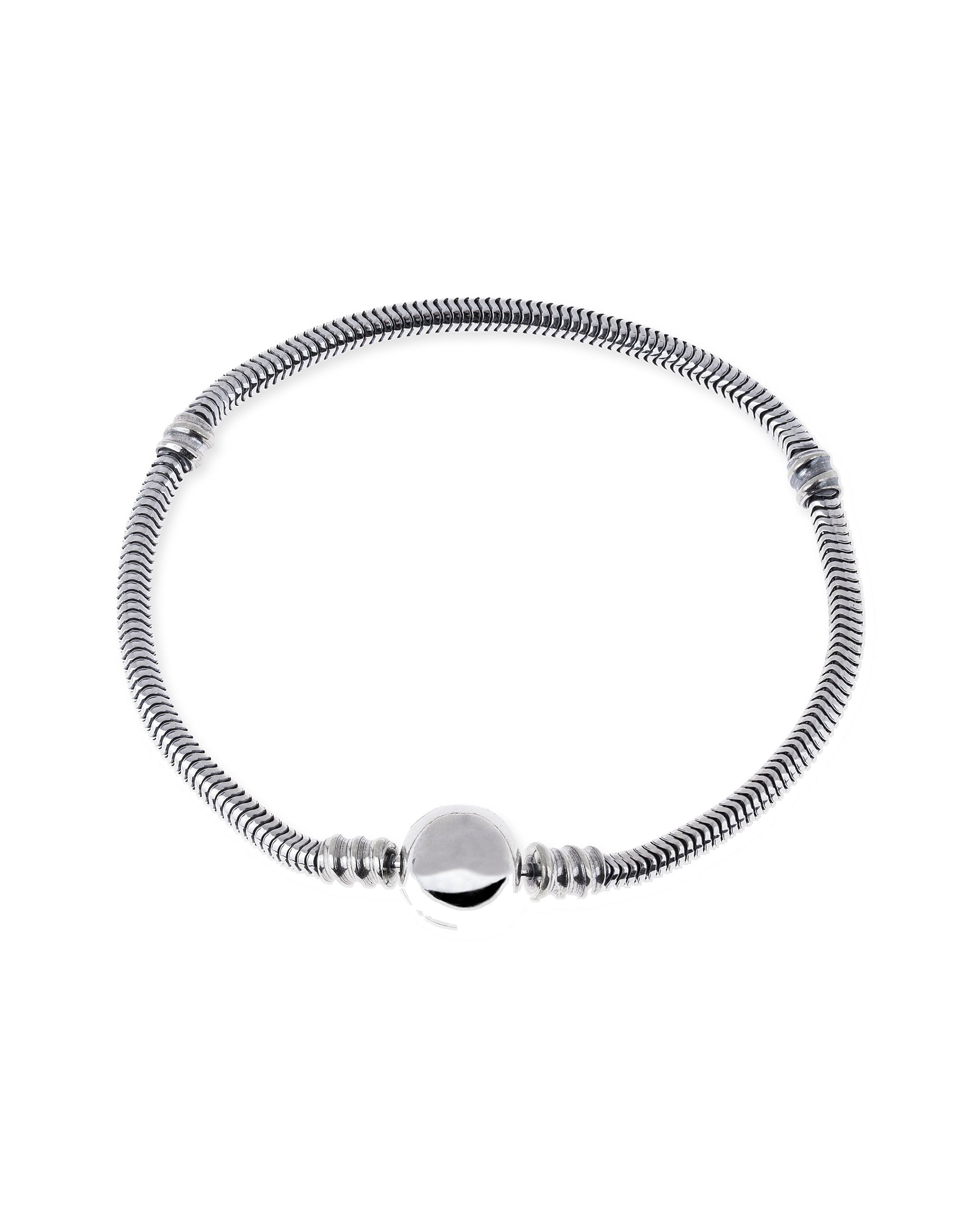 Pulsera para charms de bola 18cm en oxidada