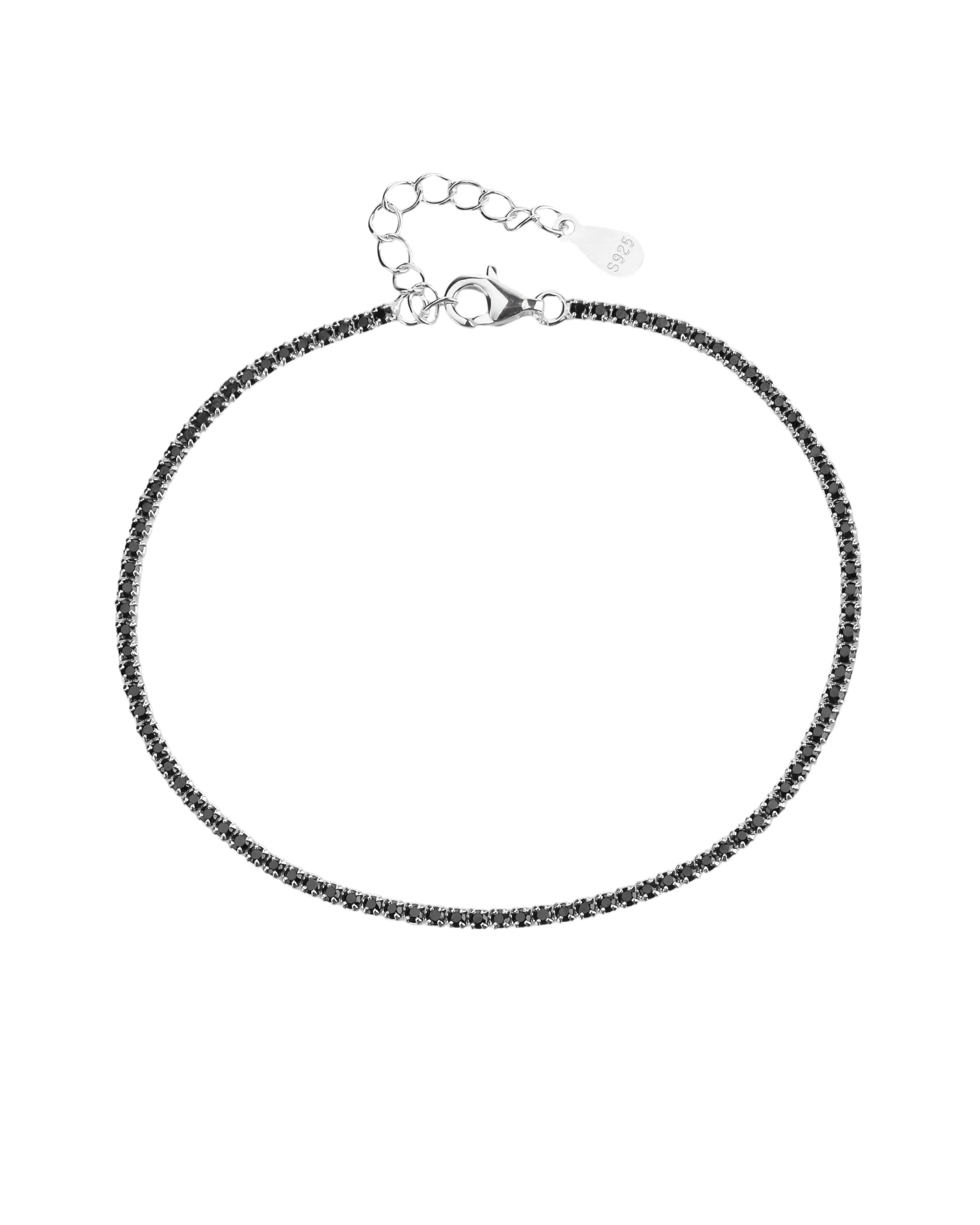 Pulsera tenis 1.5mm con circonia redonda de color 17+3cm en plateado