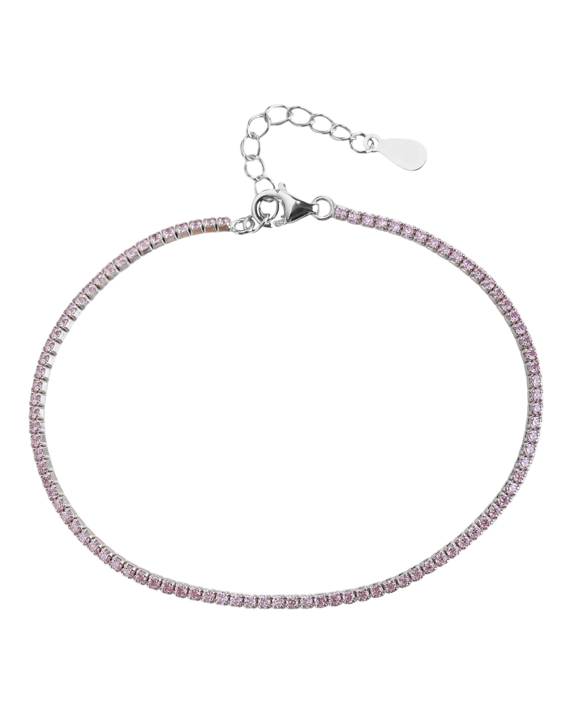 Pulsera tenis 1.5mm con circonia redonda de color 17+3cm en rodizado