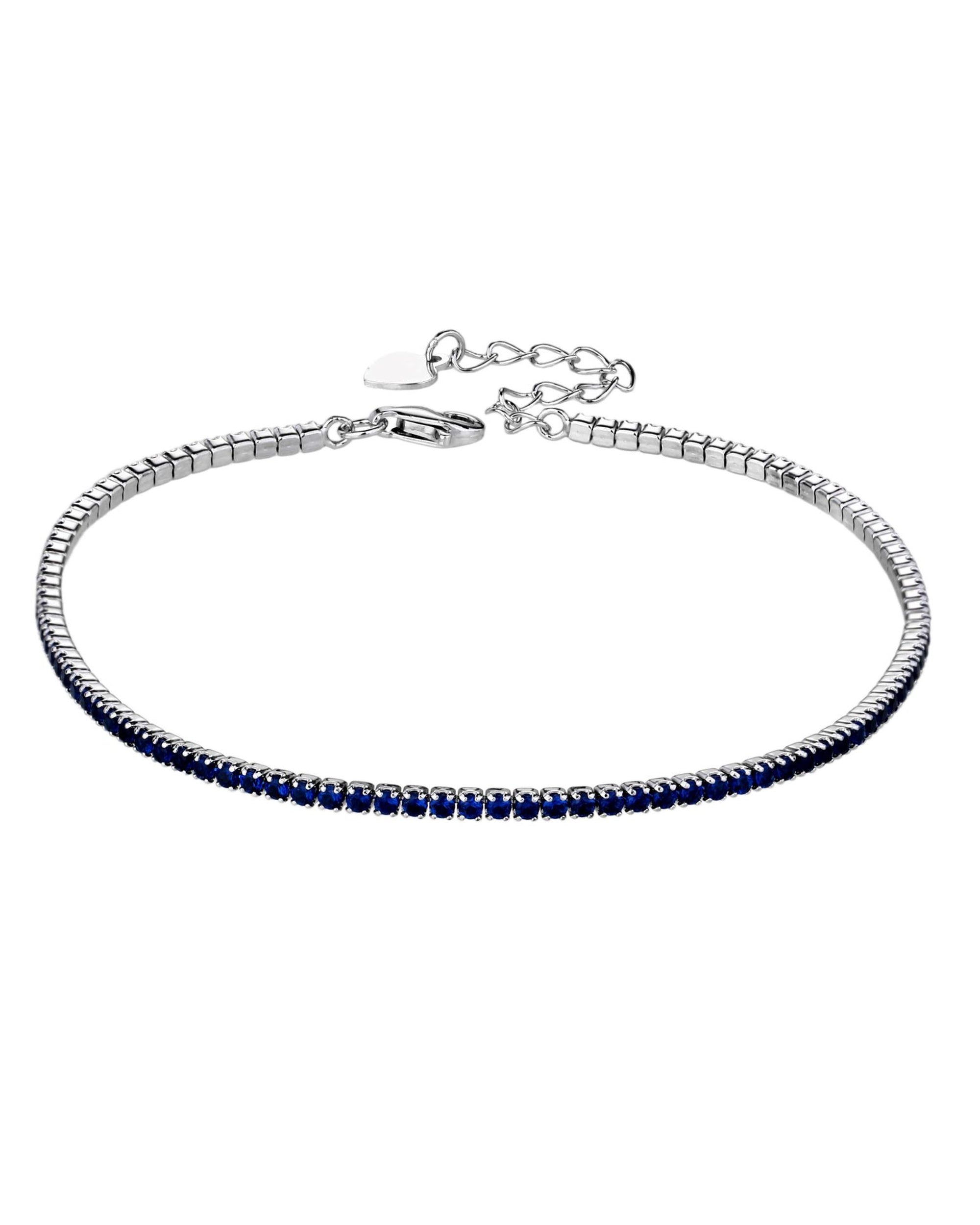 Pulsera tenis 1.5mm con circonia redonda de color 17+3cm en rodizado