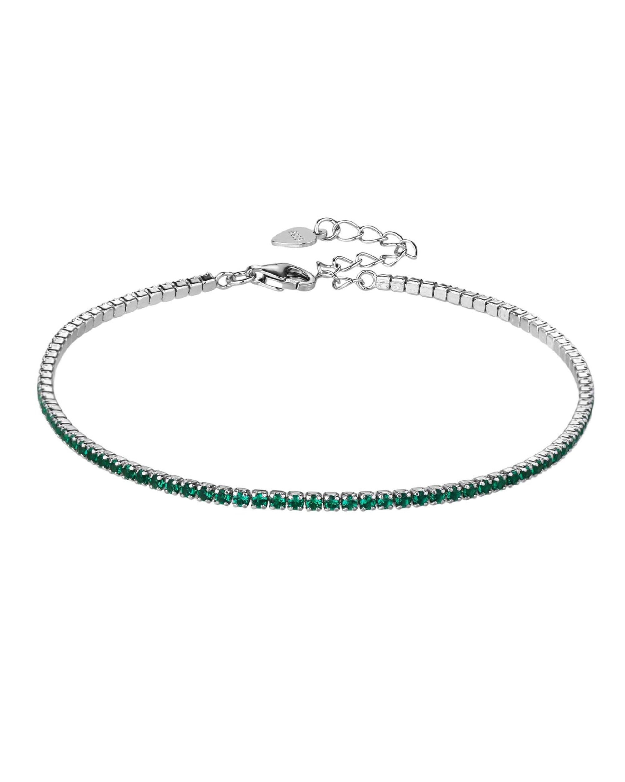 Pulsera tenis 1.5mm con circonia redonda de color 17+3cm en rodizado