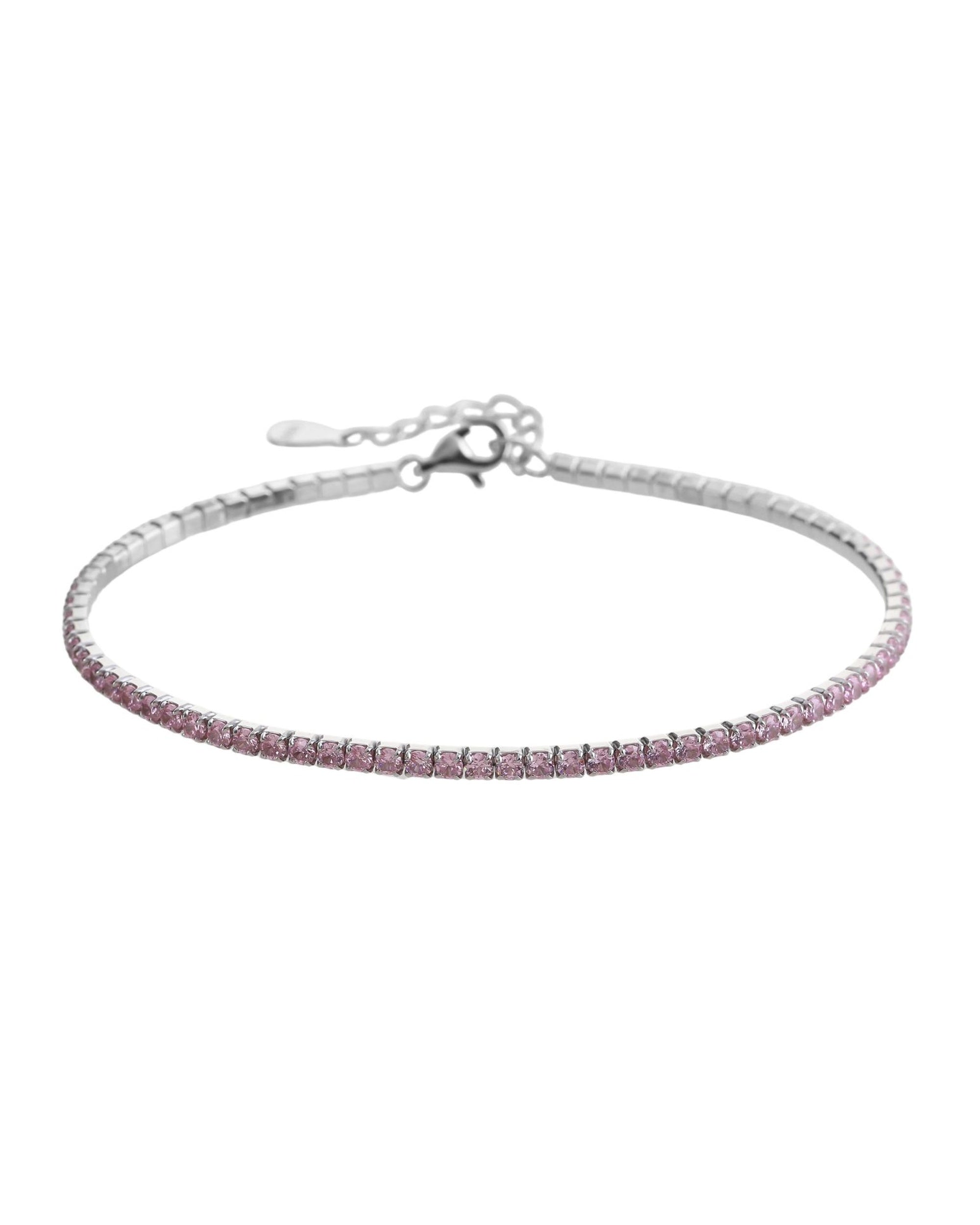 Pulsera tenis 2mm redondo con circonia de color 17+3cm en rodizado
