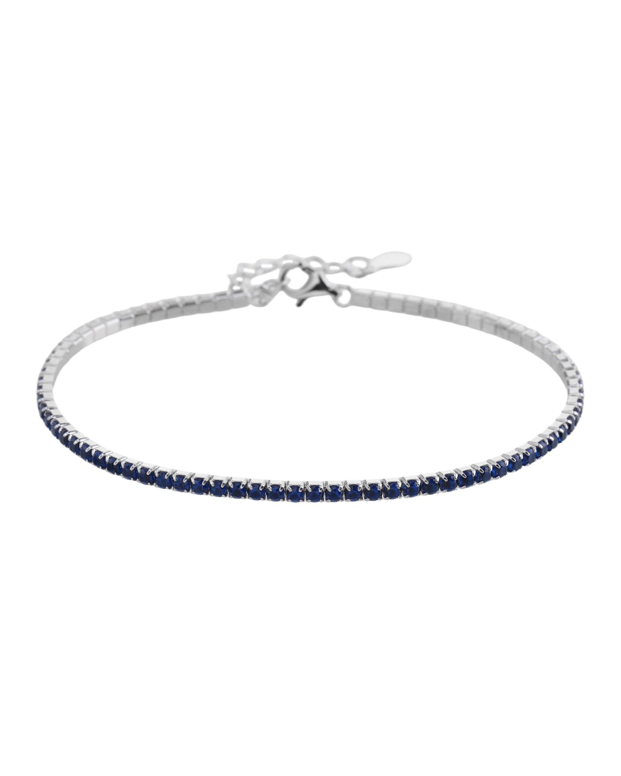 Pulsera tenis 2mm redondo con circonia de color 17+3cm en rodizado
