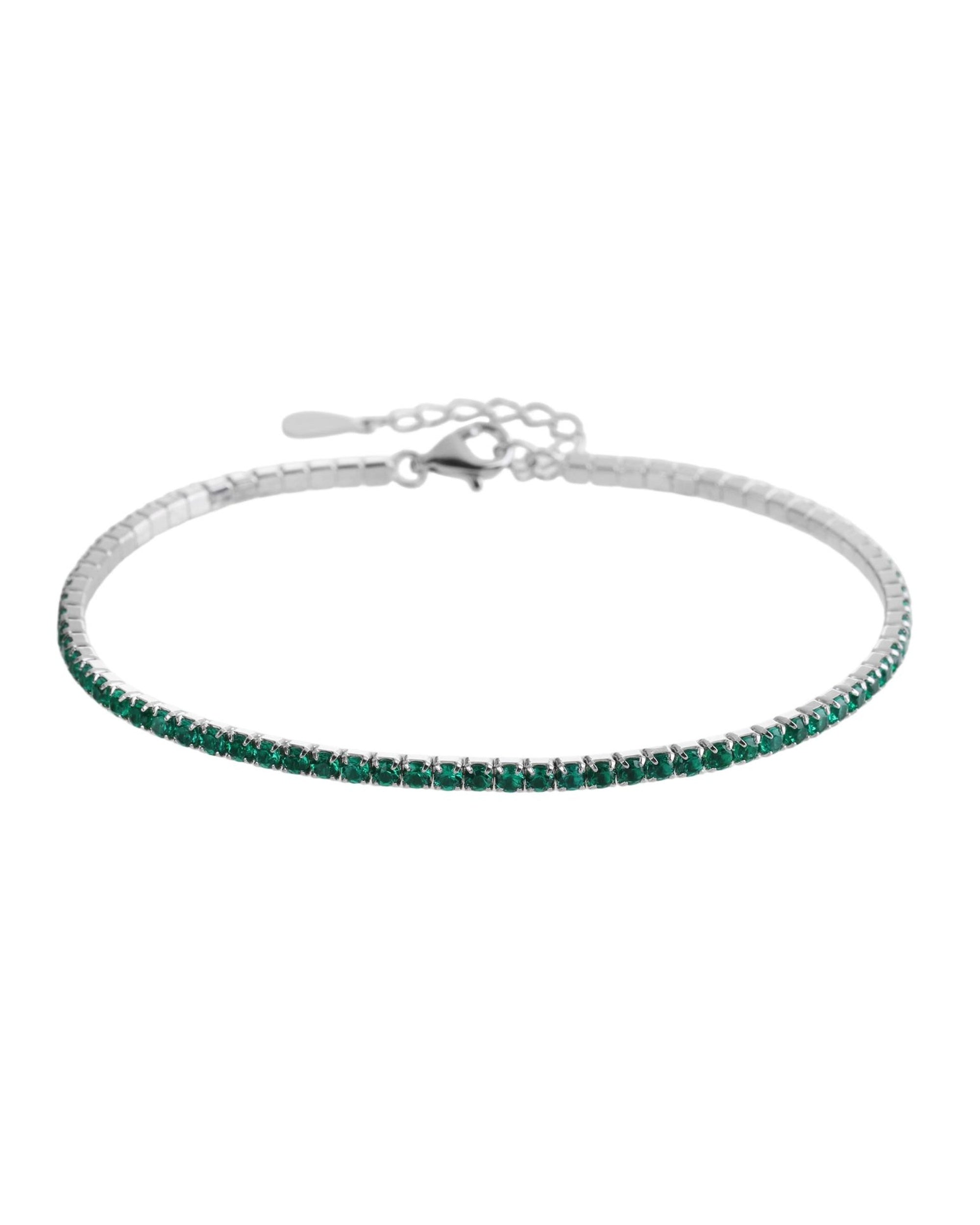 Pulsera tenis 2mm redondo con circonia de color 17+3cm en rodizado