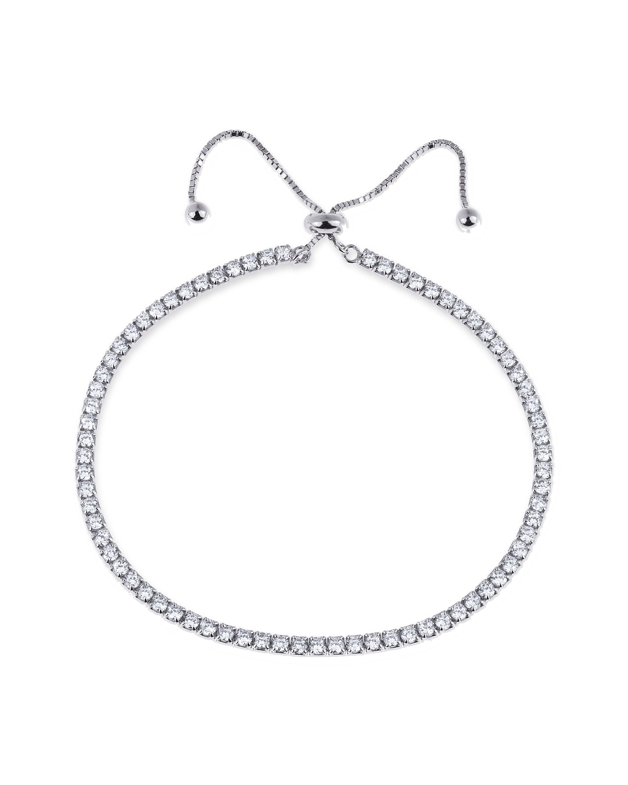 Pulsera tenis con circonia redonda 16+7cm en rodizado